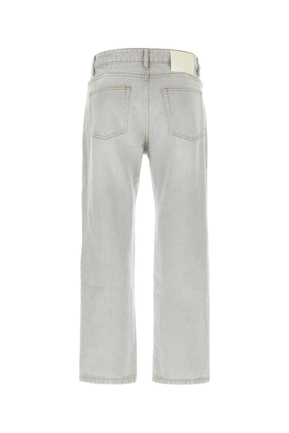 Ami Alexandre Mattiussi Light Grey Denim Jeans In Javelgrey