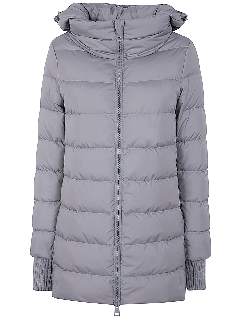 Shop Herno A-shape Chamoix Down Jacket In Pearl Grey