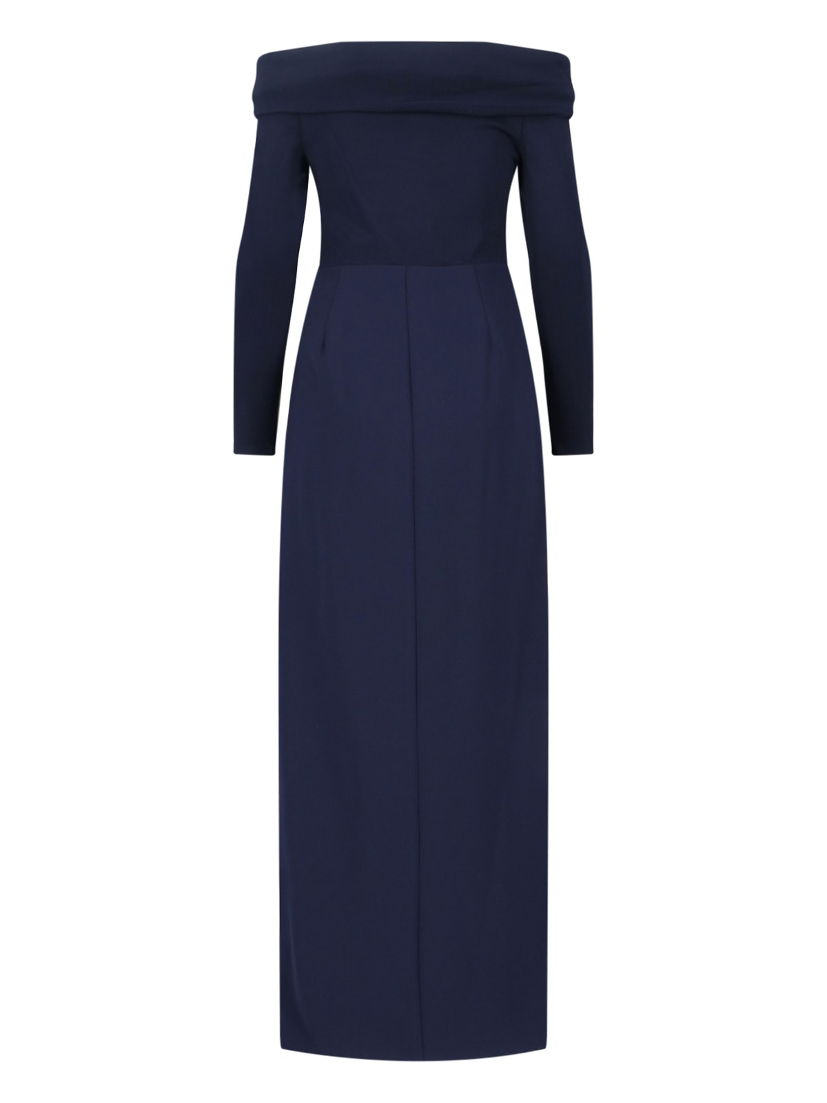 Ralph Lauren Off-shoulder Knot-detail Dress In Blue