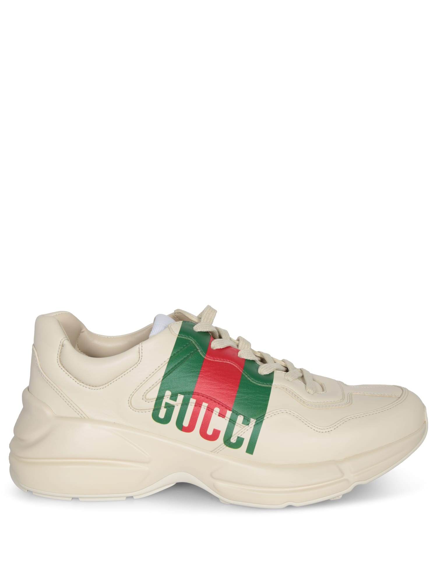 Gucci Off White Logo Sneakers In Neutral