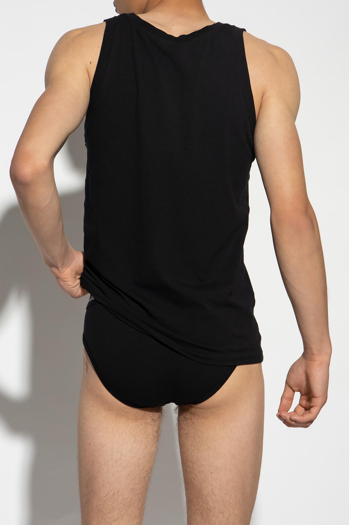 DOLCE & GABBANA LOGO PATCH TANK TOP