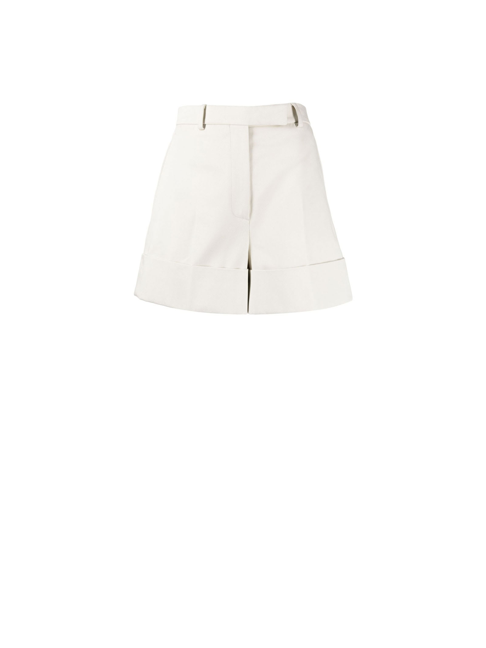Shop Thom Browne White Cotton Shorts In Natural White