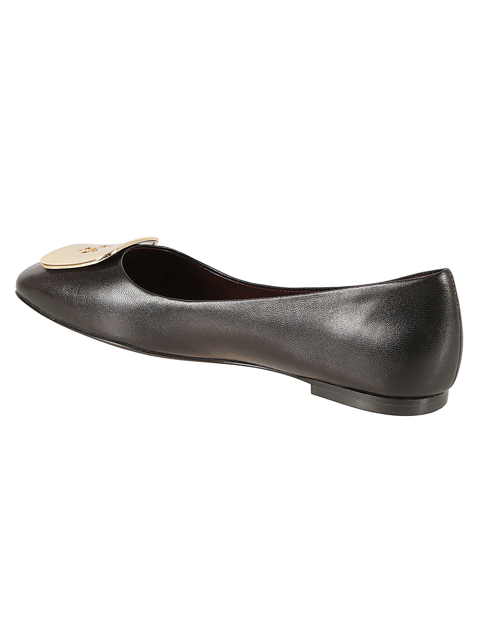 Shop Tory Burch Georgia Ballerinas In Perfect Black