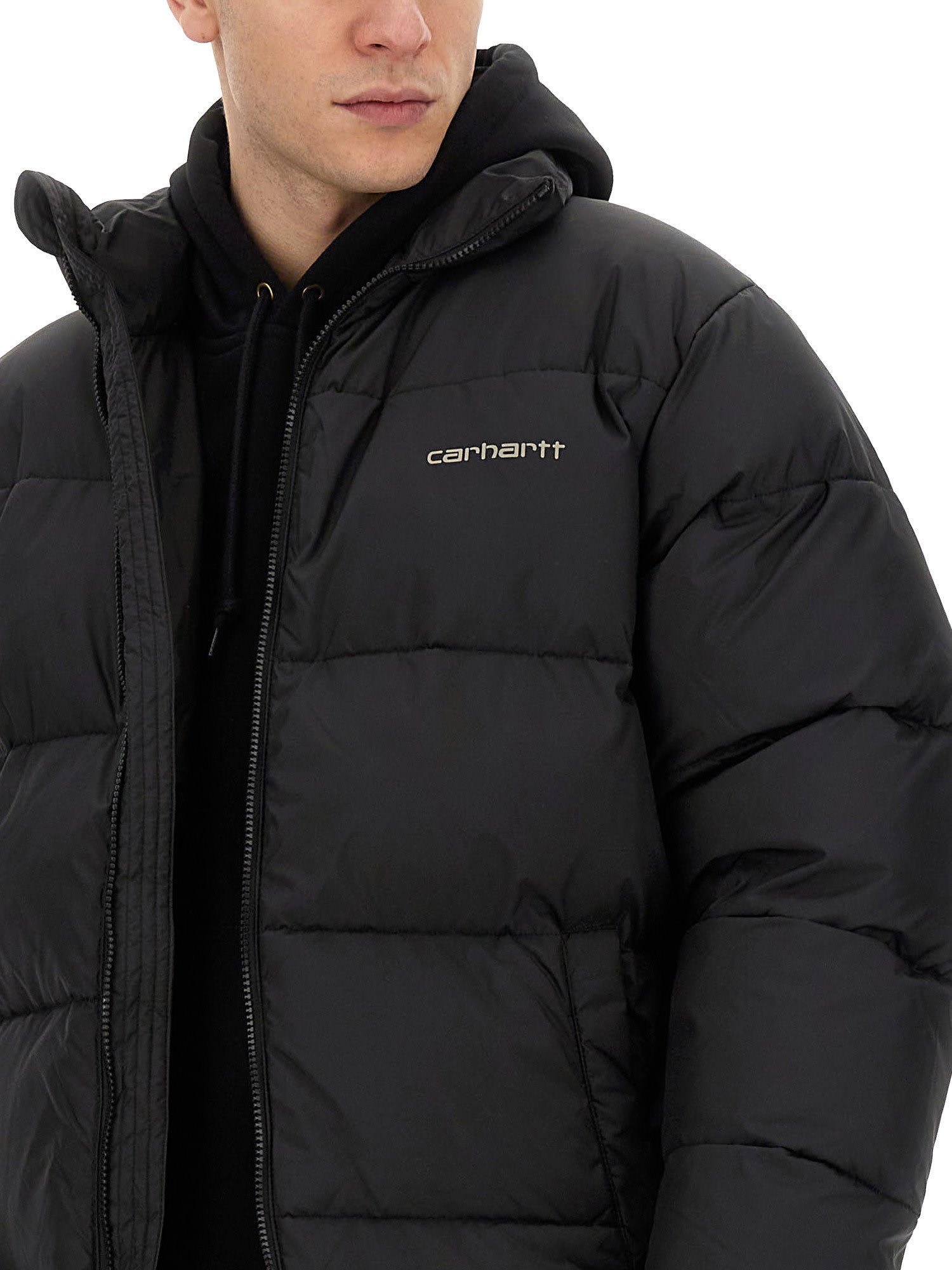 Shop Carhartt Jacket With Logo In Black