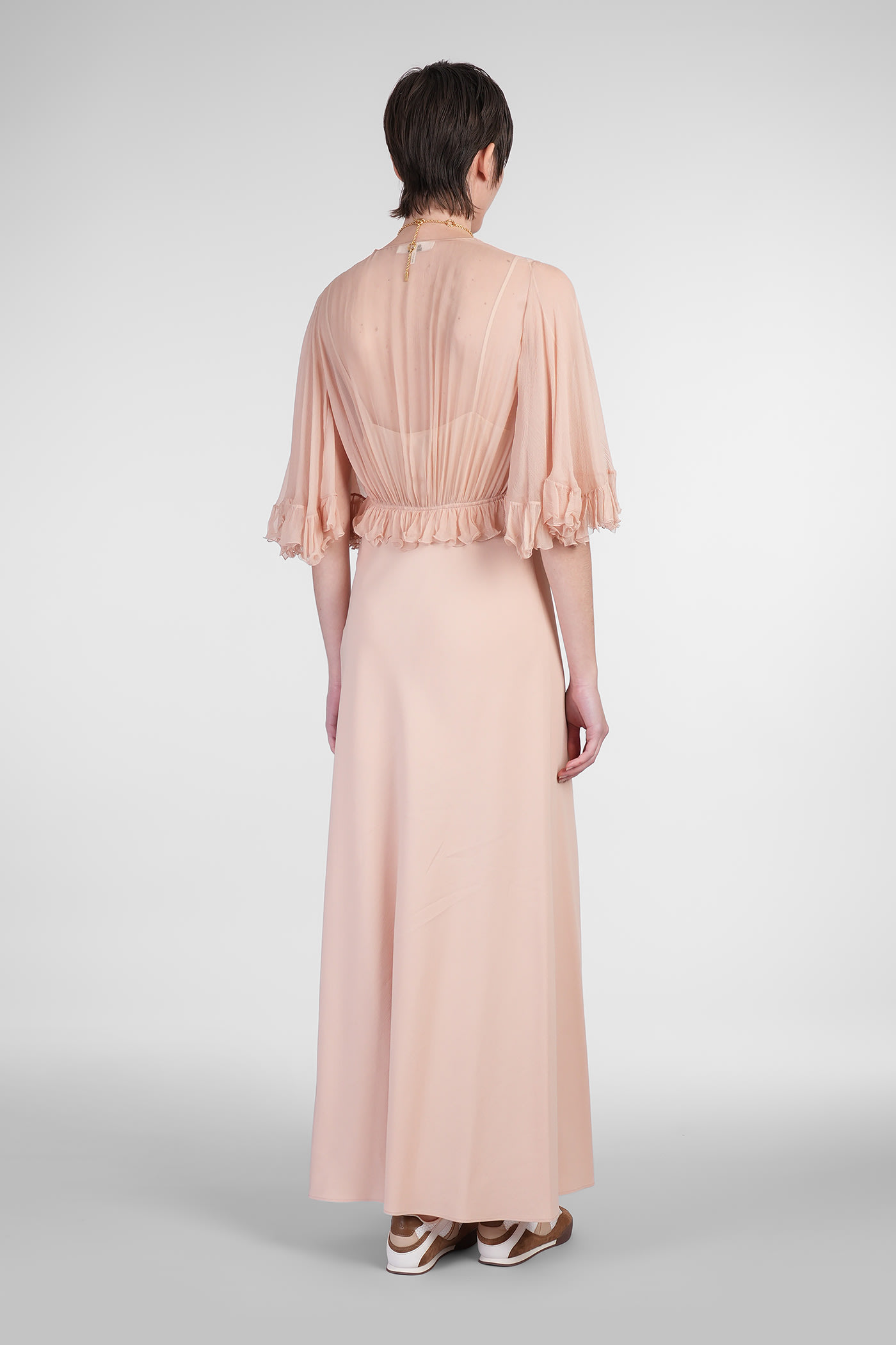 Shop Chloé Dress In Rose-pink Silk