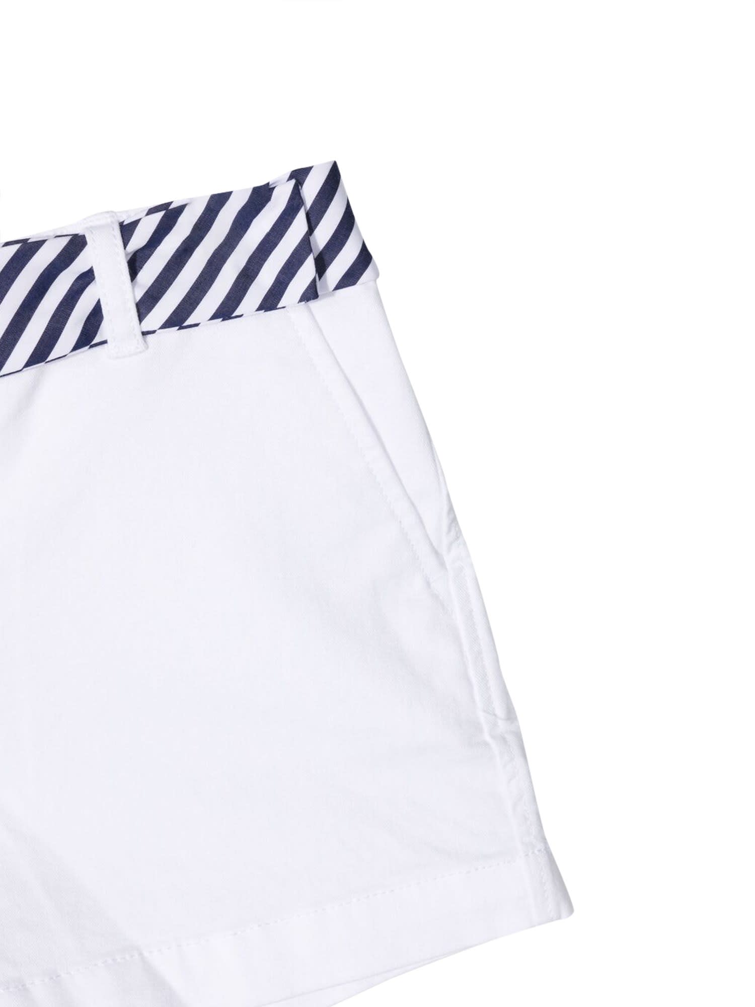 Ralph Lauren Kids belted cotton-blend shorts - White