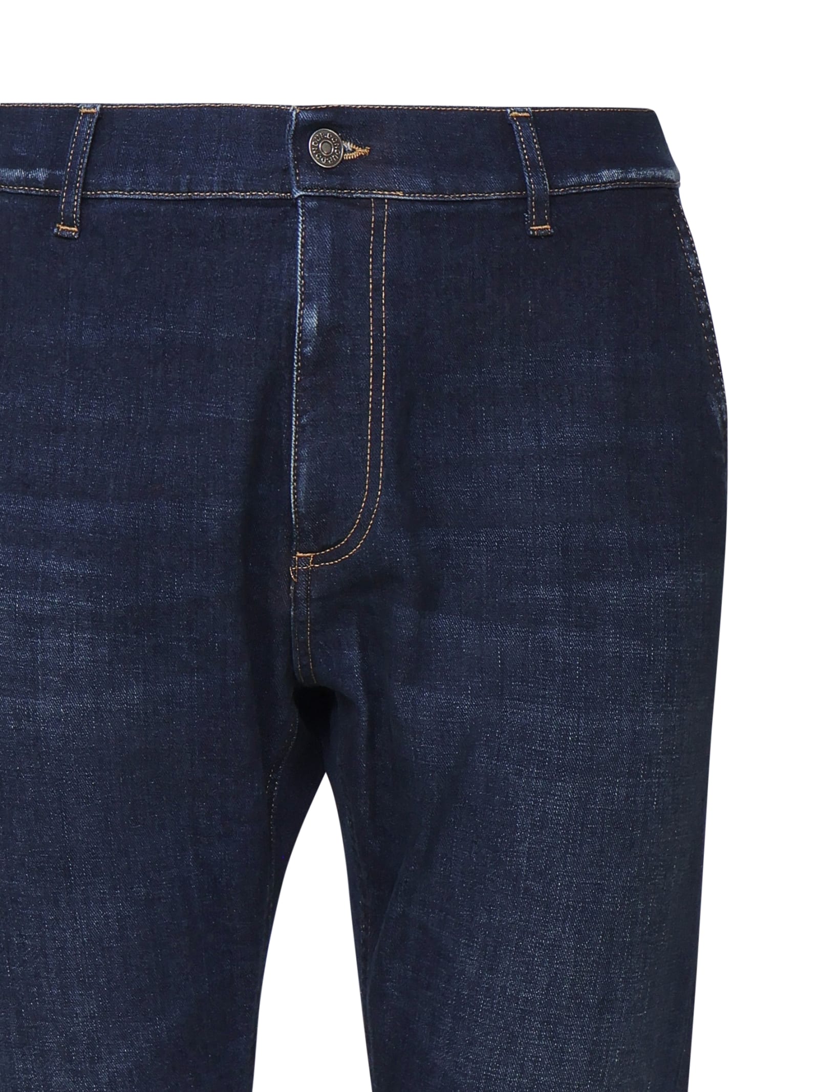 Shop Dondup Jeff Jeans In Elastic Cotton Denim In 800