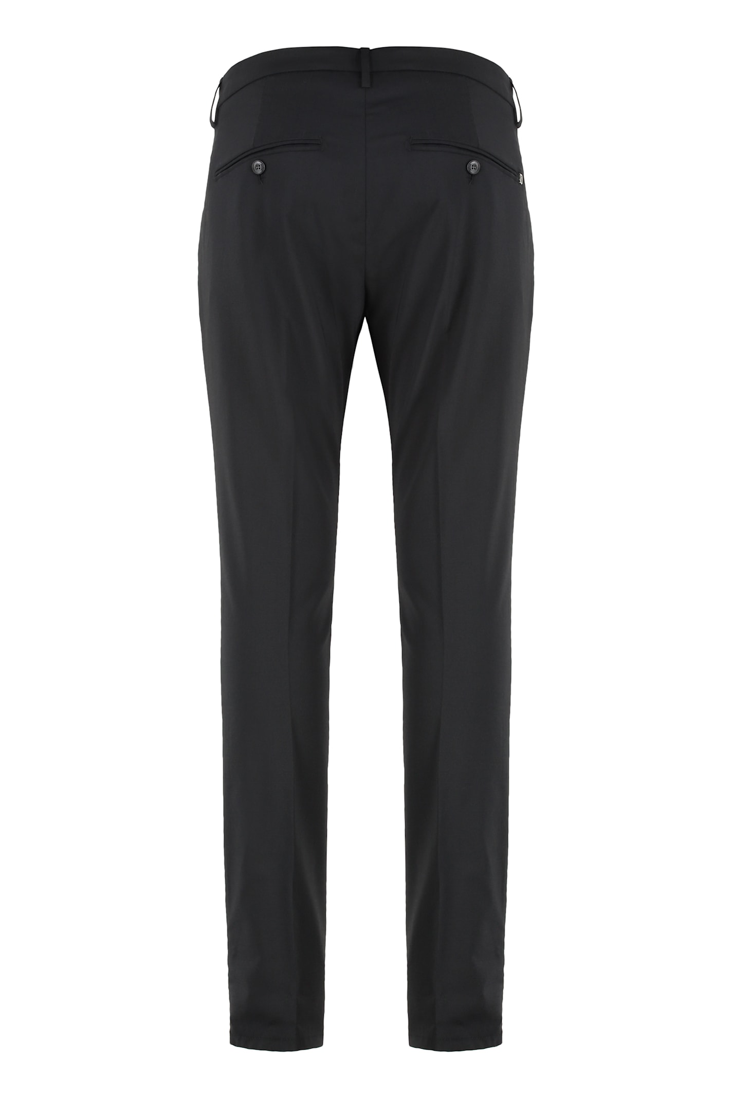 Dondup Gaubert Virgin Wool Trousers In Black