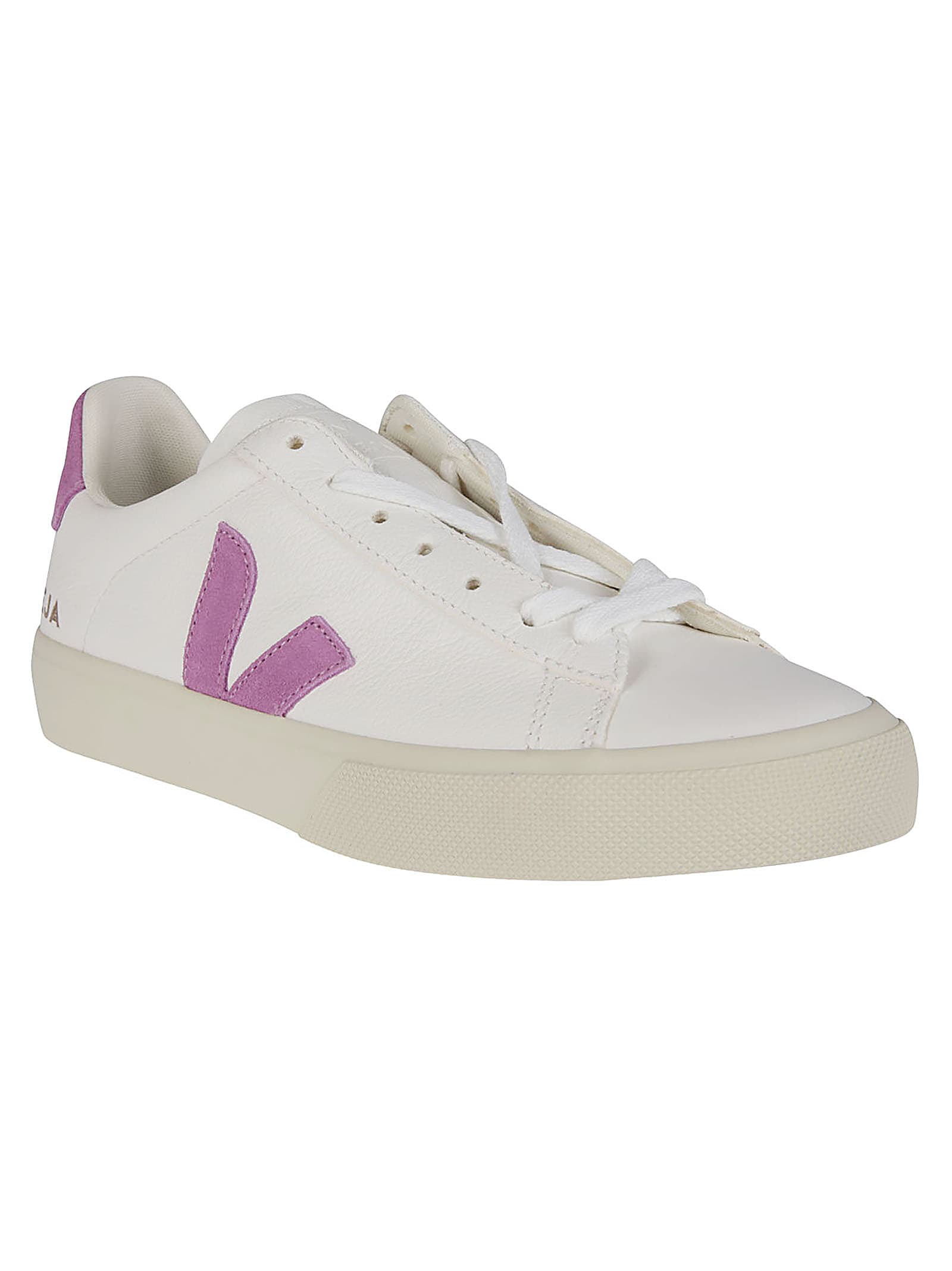 Shop Veja Campo Sneakers In Extra White/mulberry