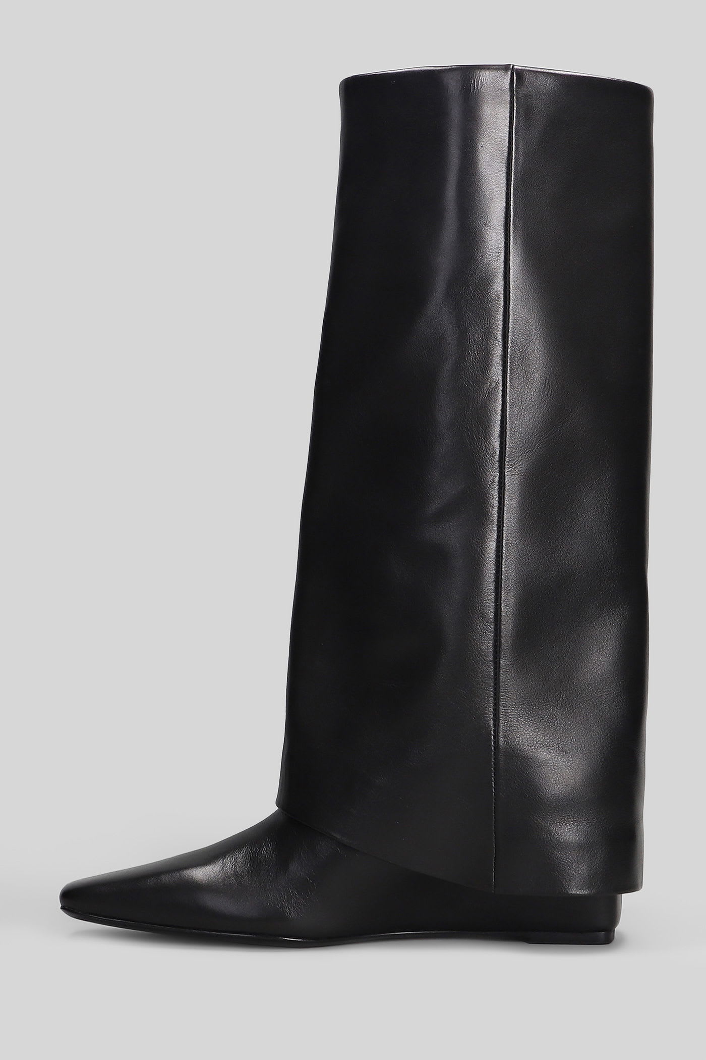Simkhai Quinn Low Heels Boots In Black Leather In Black