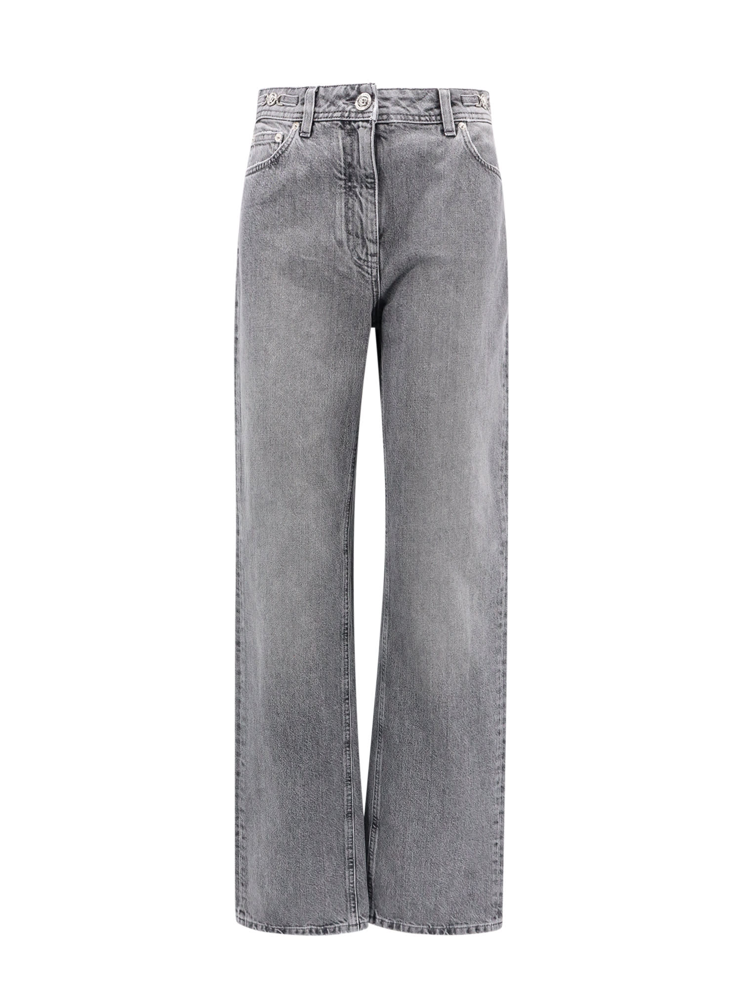 Shop Versace Trouser In Grigio Medio