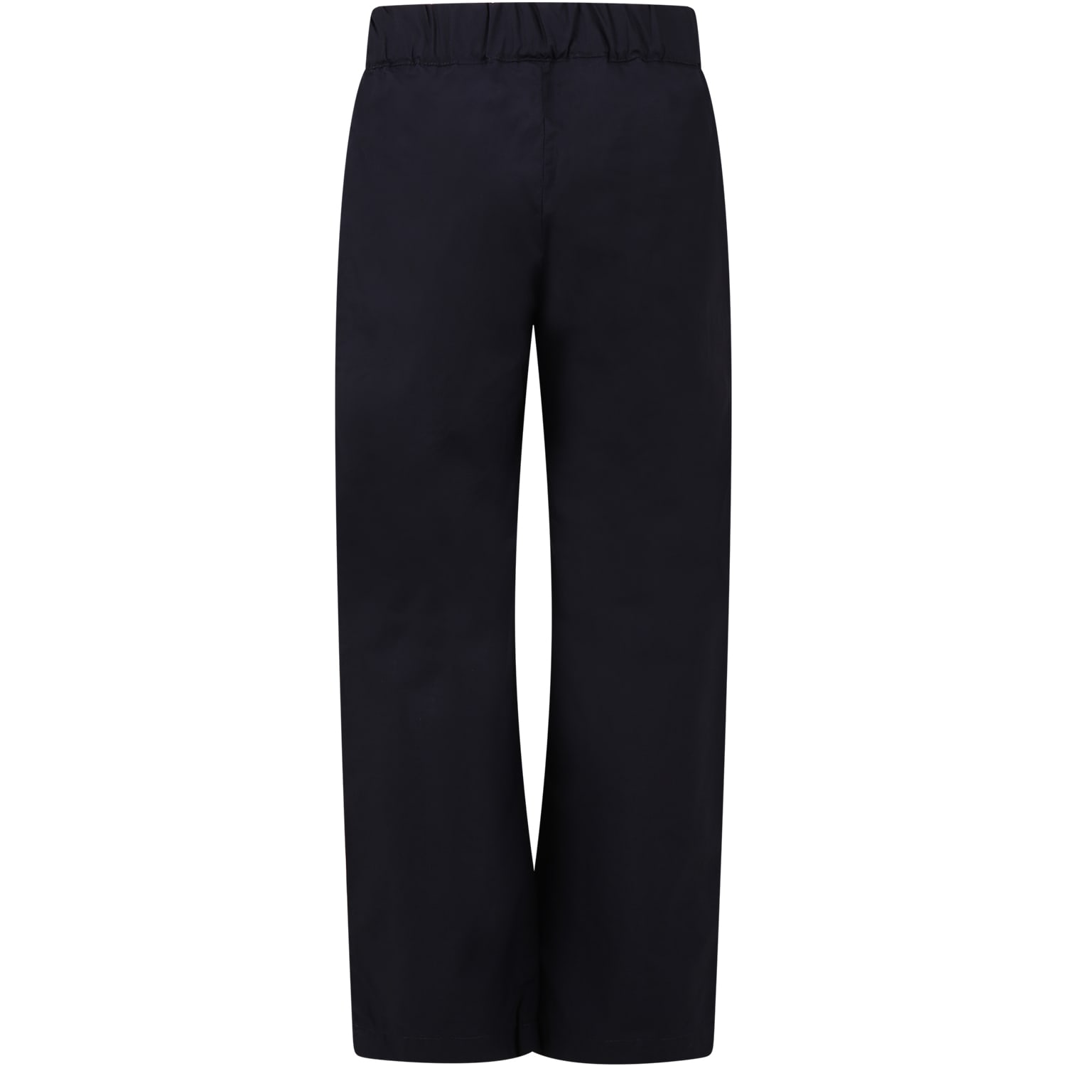 Shop Armani Collezioni Blue Trousers For Boy With Logo And Iconic Eaglet