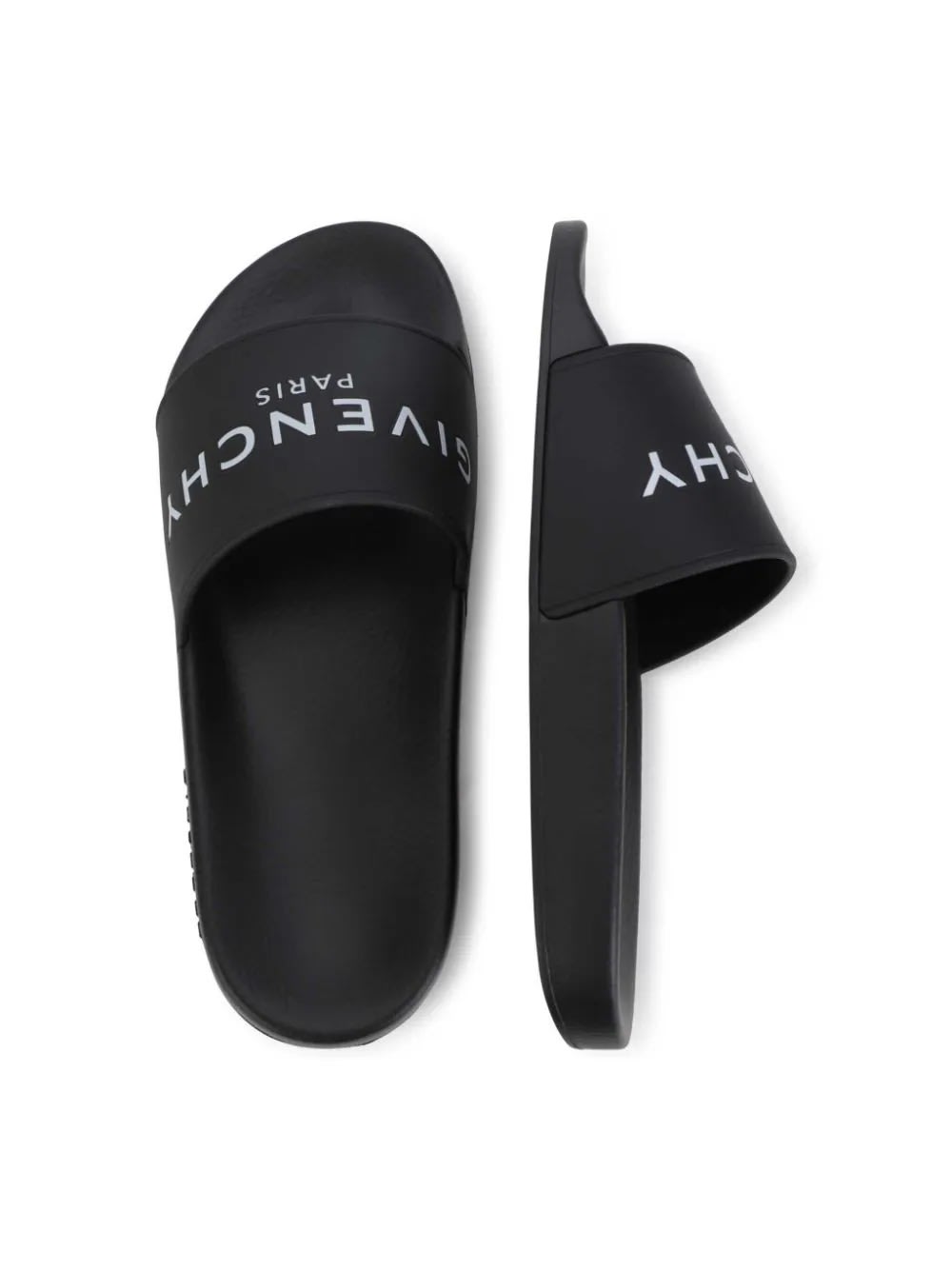 Shop Givenchy Slippers In Black Rubber
