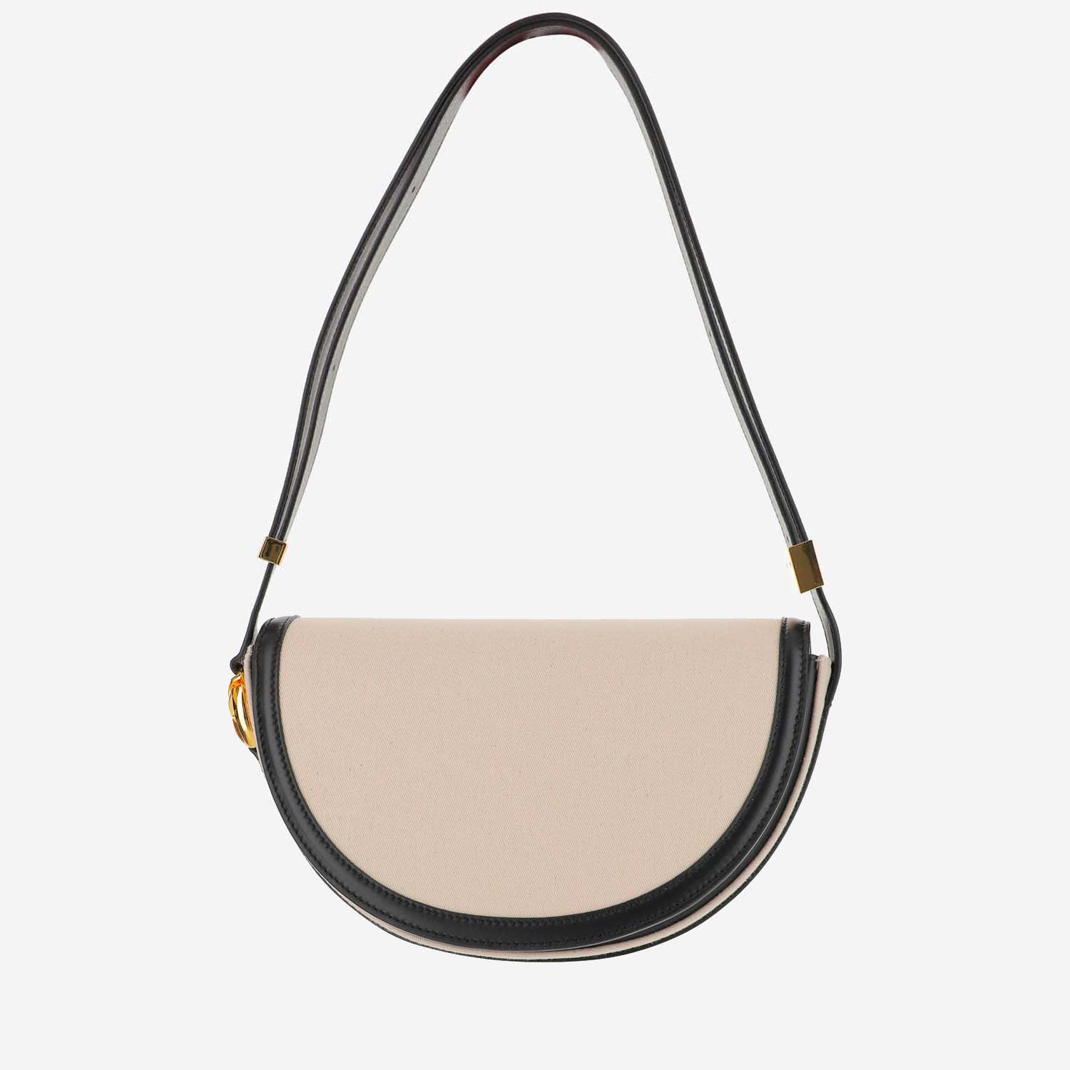 Shop Patou Le  Bag In Recycled Cotton And Leather In Black