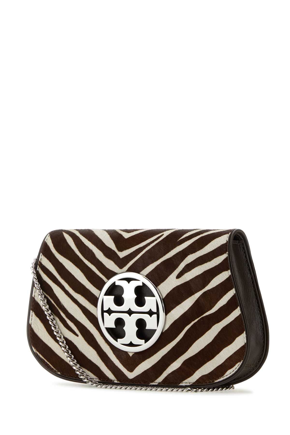 Tory Burch Printed Calfhair And Leather Shoulder Bag In Multi