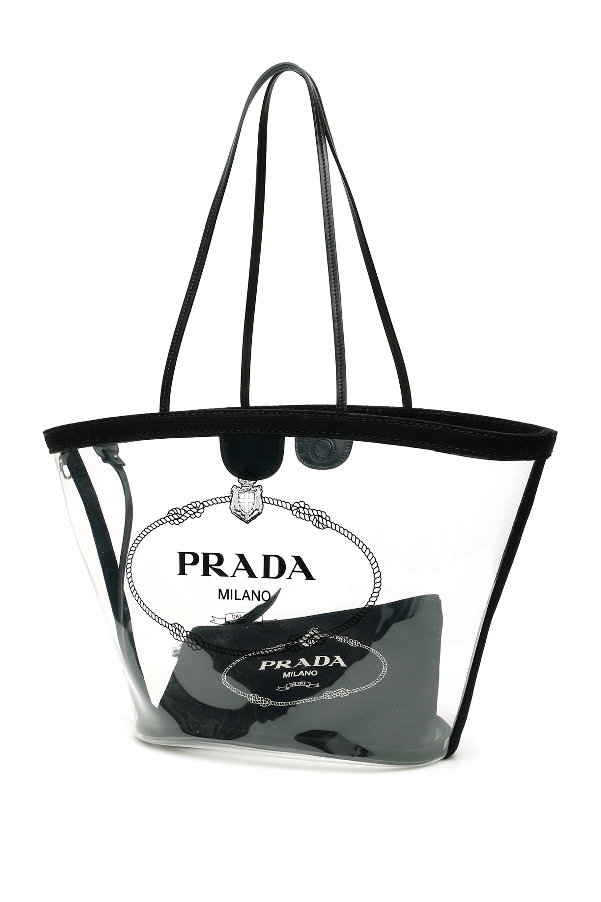 prada clear tote