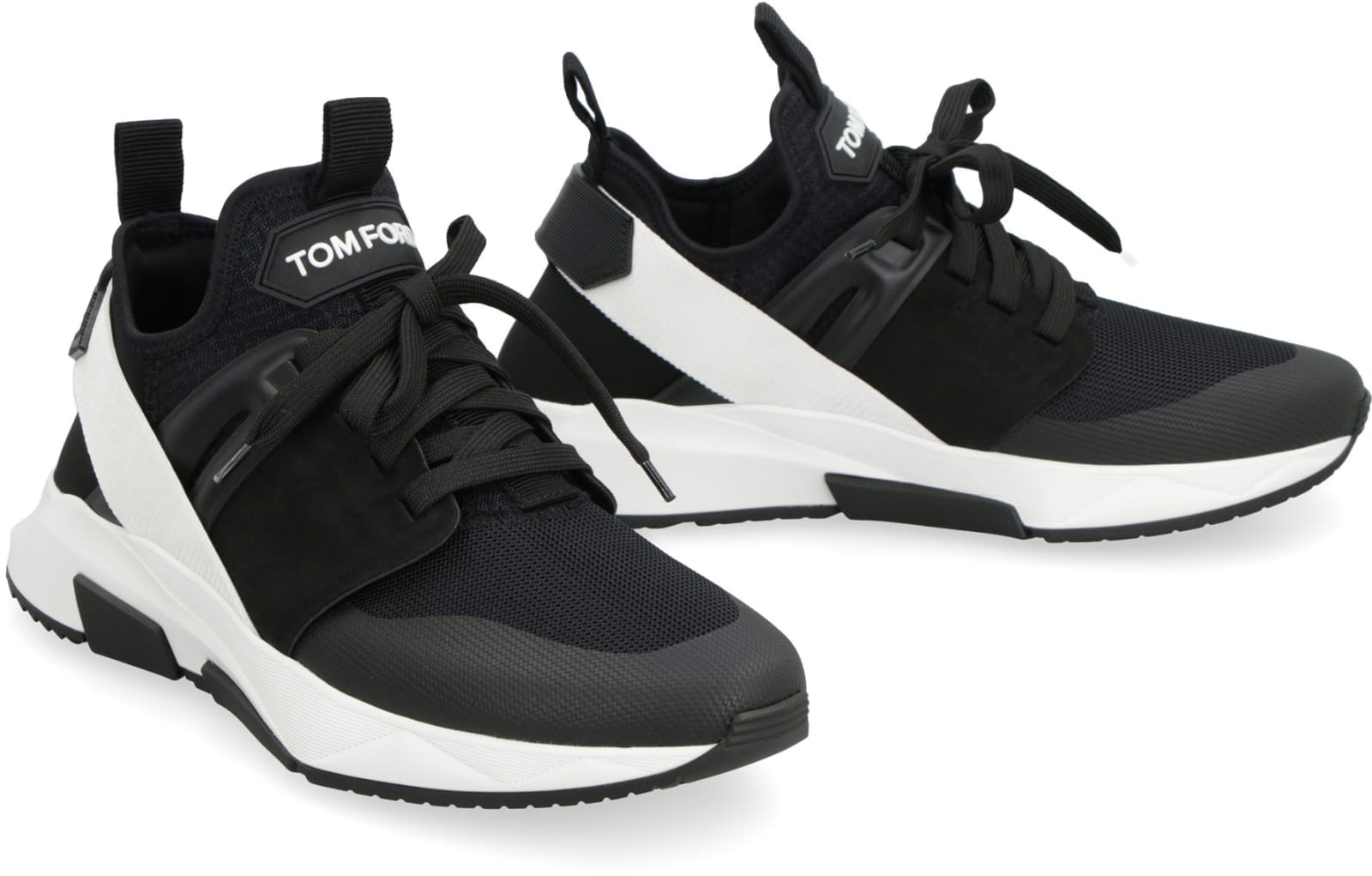 Shop Tom Ford Jago Low-top Sneakers In Black
