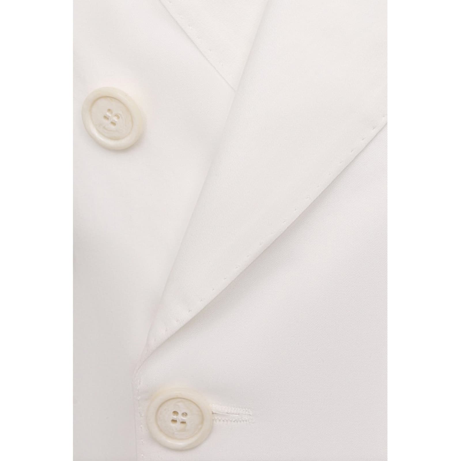Shop Maison Margiela Cotton Blazer In White