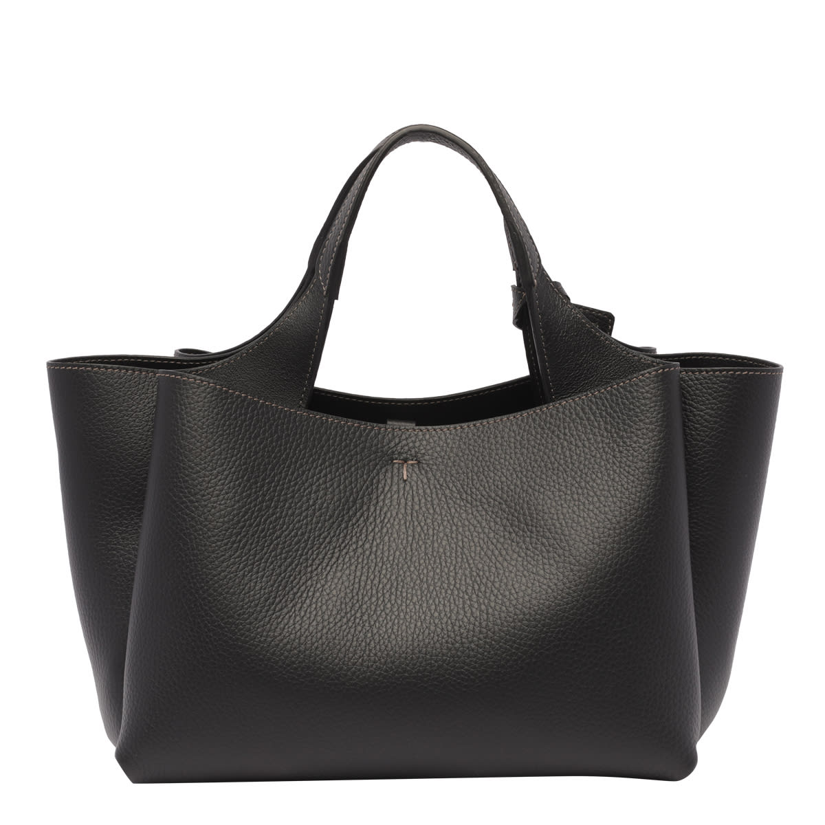 Shop Tod's Mini Leather Logo Bag In Black