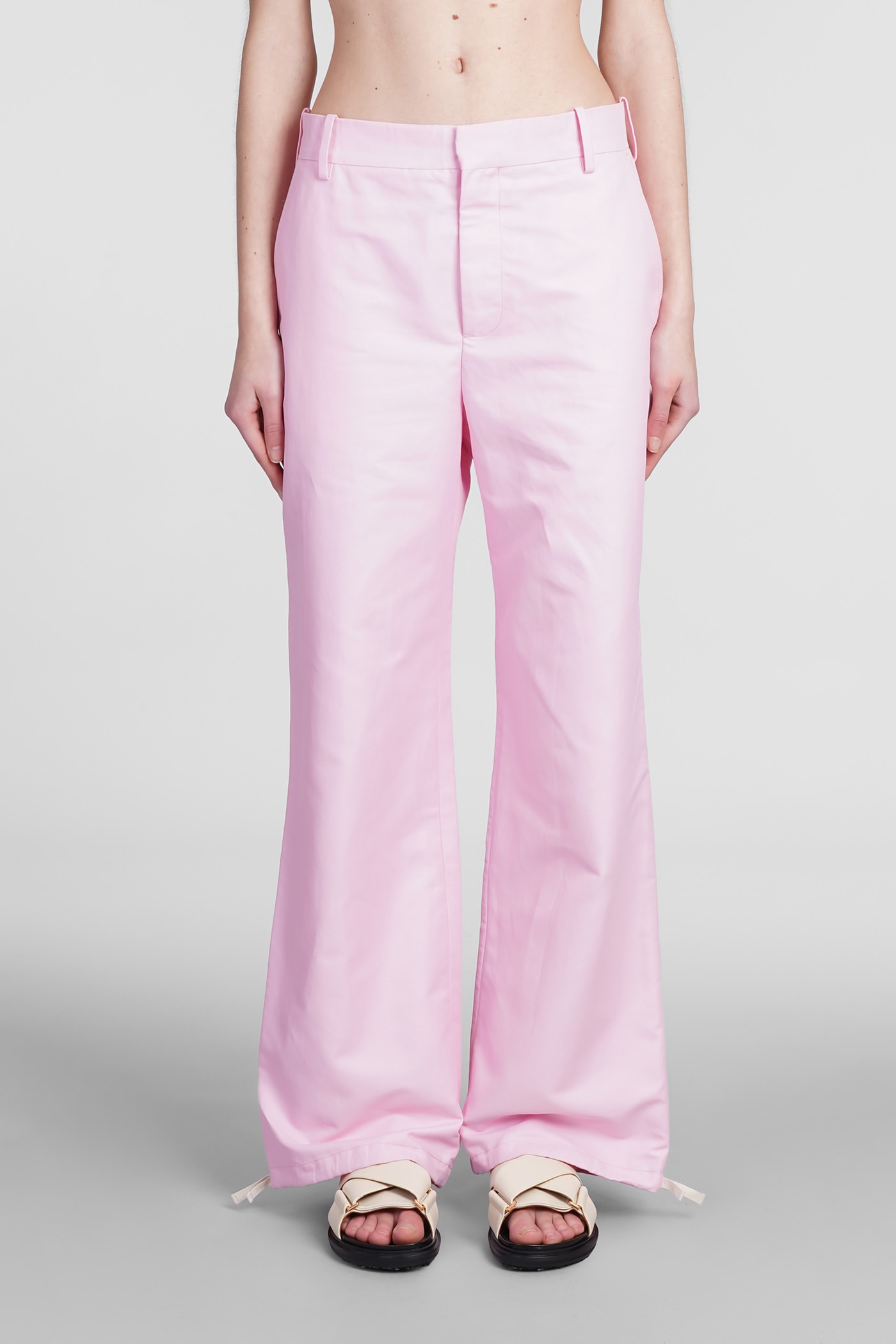 Shop Marni Logo Embroidery Pants In Pink