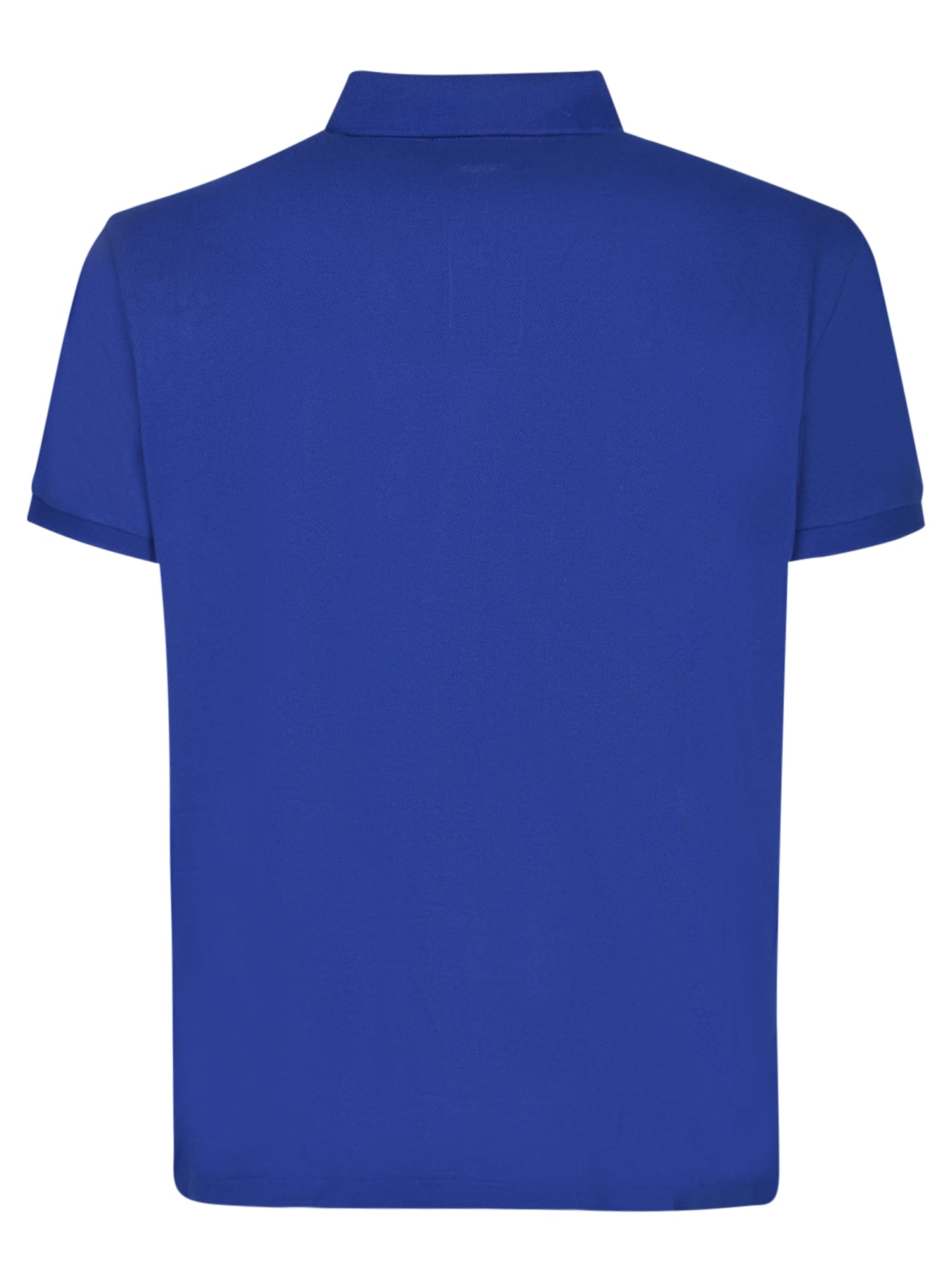 Shop Polo Ralph Lauren Electric Blue Piquet Polo Shirt By