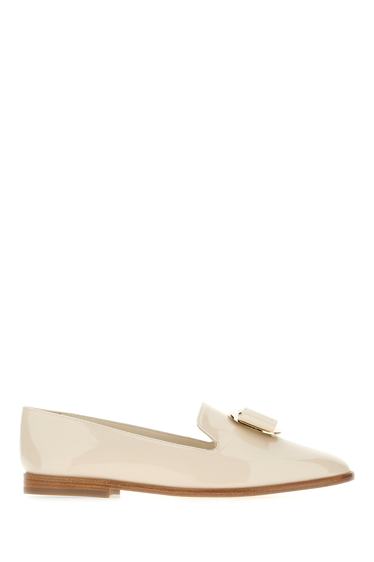 Ivory Leather Zamira Loafers