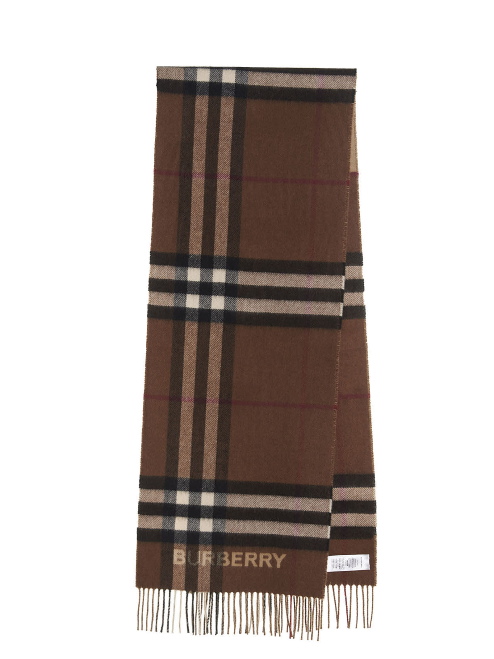 Burberry Beige Gauze Vintage Check Metallic Monogram Scarf | Smart ...