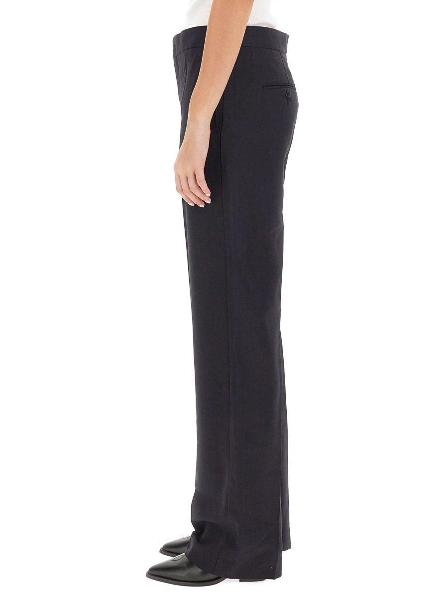 Shop Isabel Marant Low-waisted Loose Fit Pants In Black