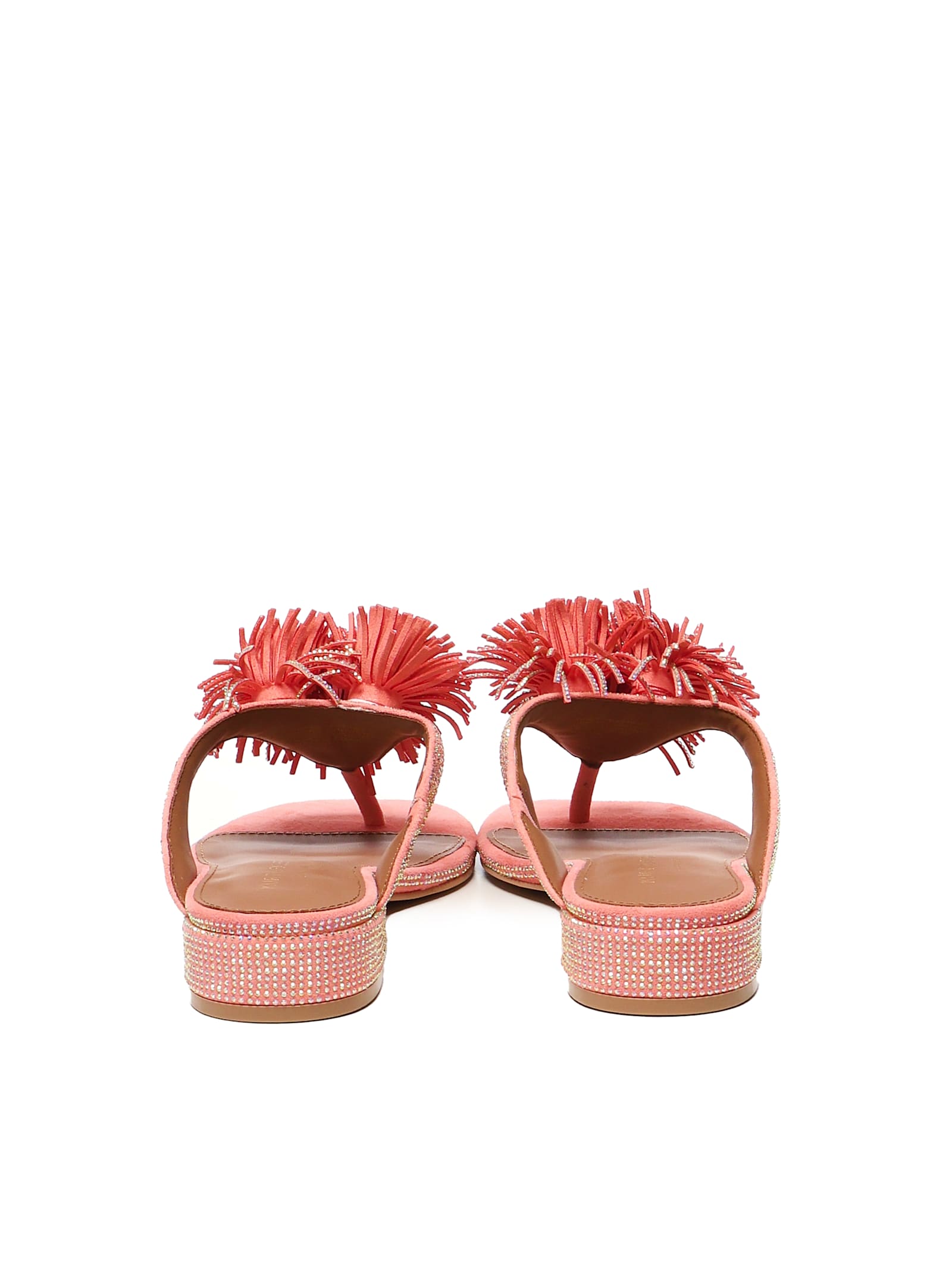 KURT GEIGER FLIP FLOPS WITH POM POMS