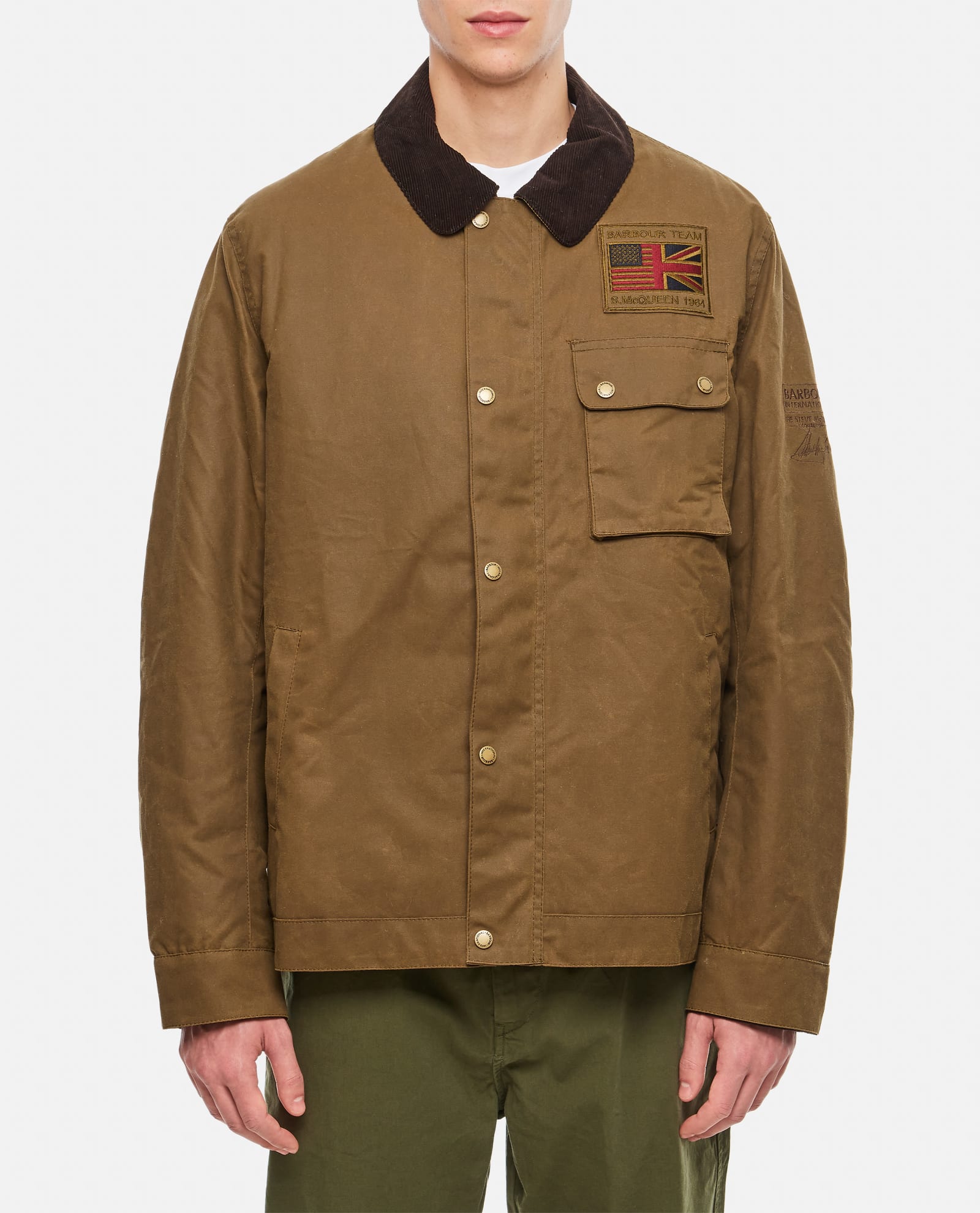 Shop Barbour Workers Wax Jacket In Beige