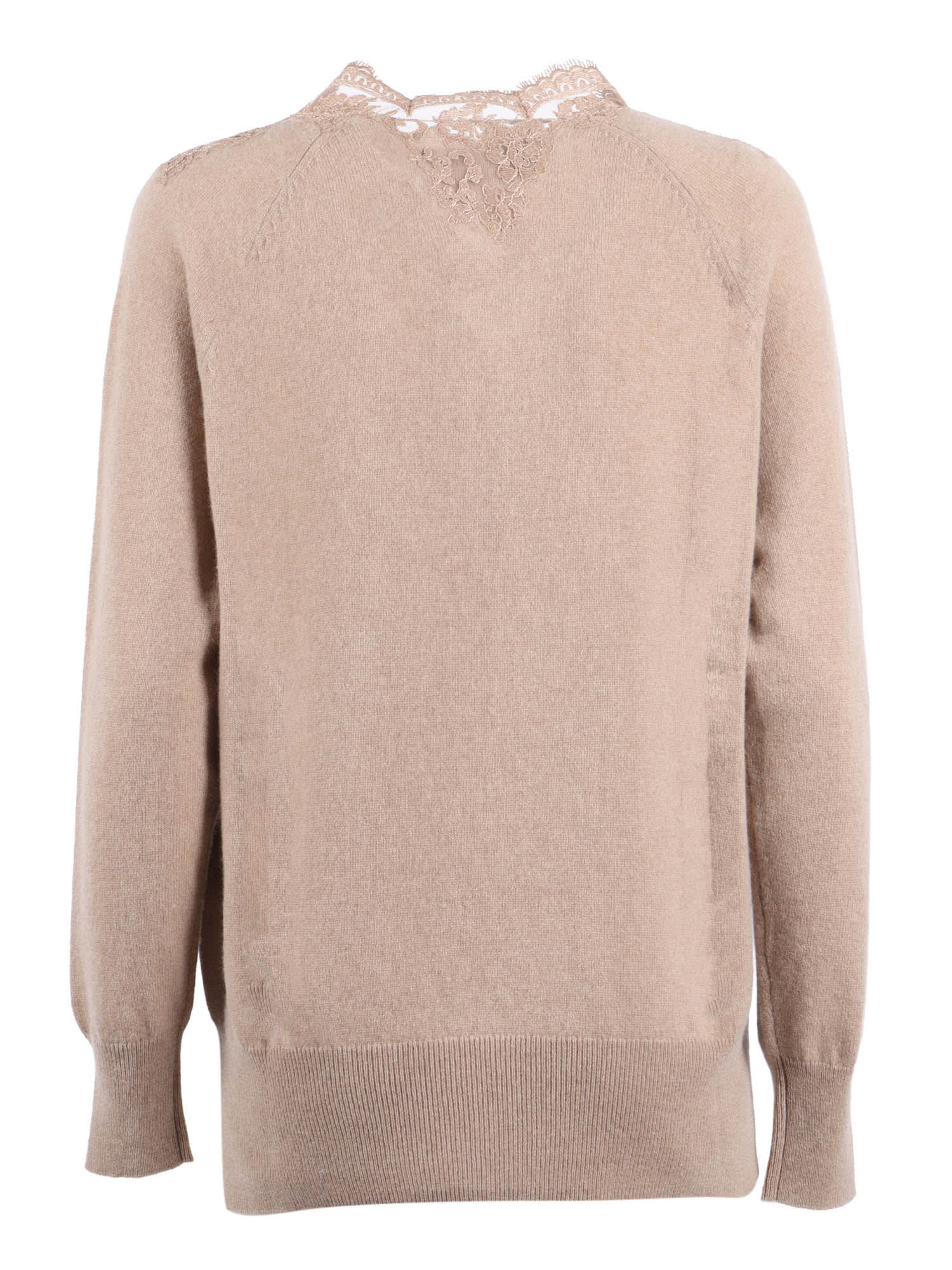 Ermanno Ermanno Scervino V Neck Sweater In Neutral