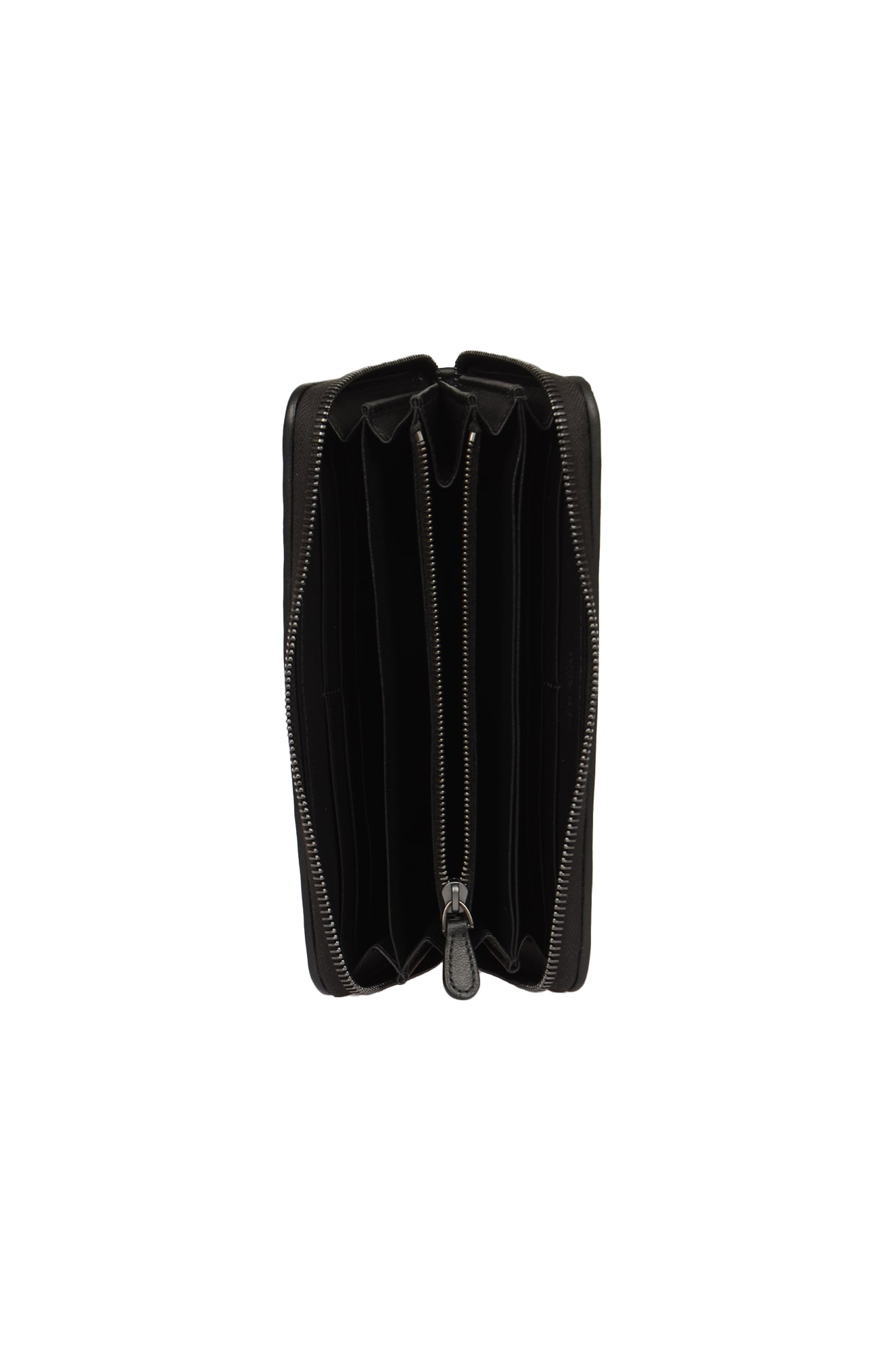 Shop Bottega Veneta Weave Effect Zip-around Wallet In Black