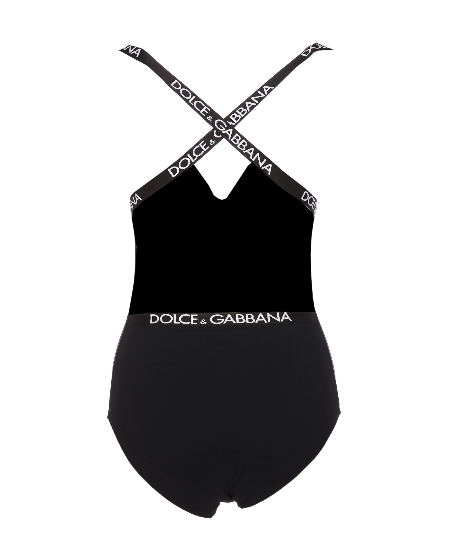 Shop Dolce & Gabbana Logo One Piece Swimwear In Black