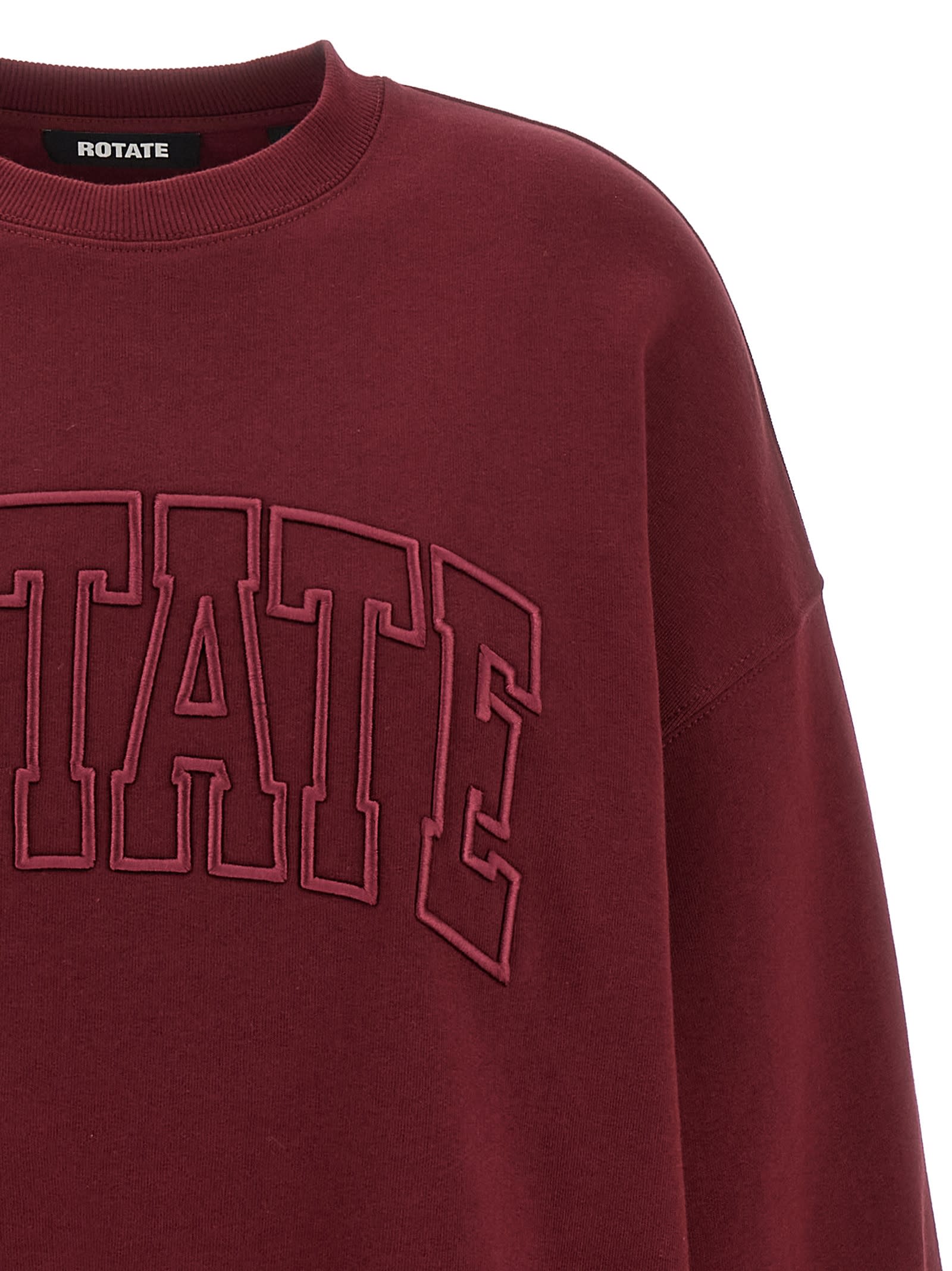 Rotate Birger Christensen Heavy Bordeaux Sweatshirt In Burgundy
