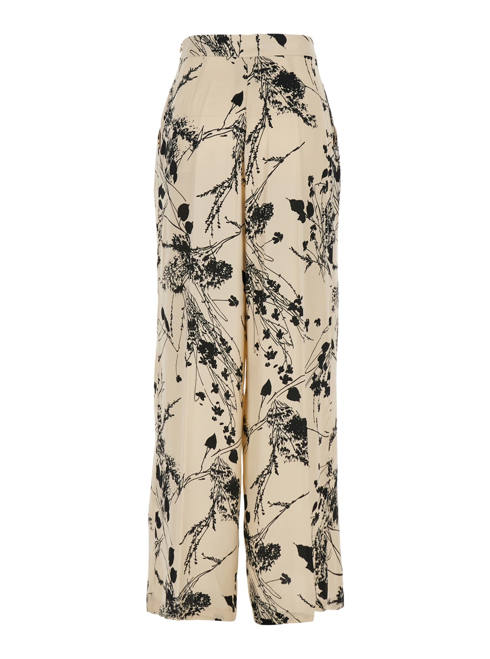 Semicouture Printed Pants In White/black