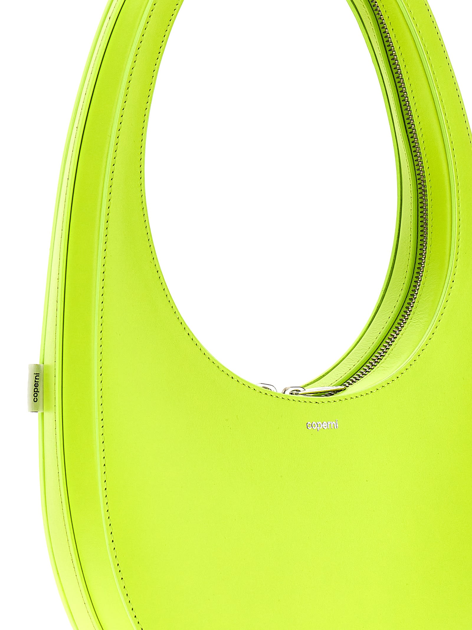 Shop Coperni Swipe Bag Handbag Tote In Lime