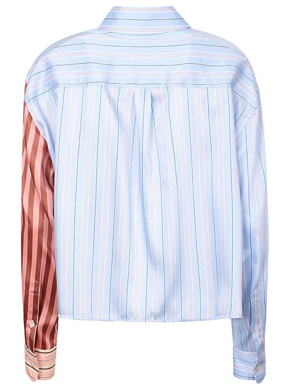 Shop Max Mara Striped Twill Shirt In Black