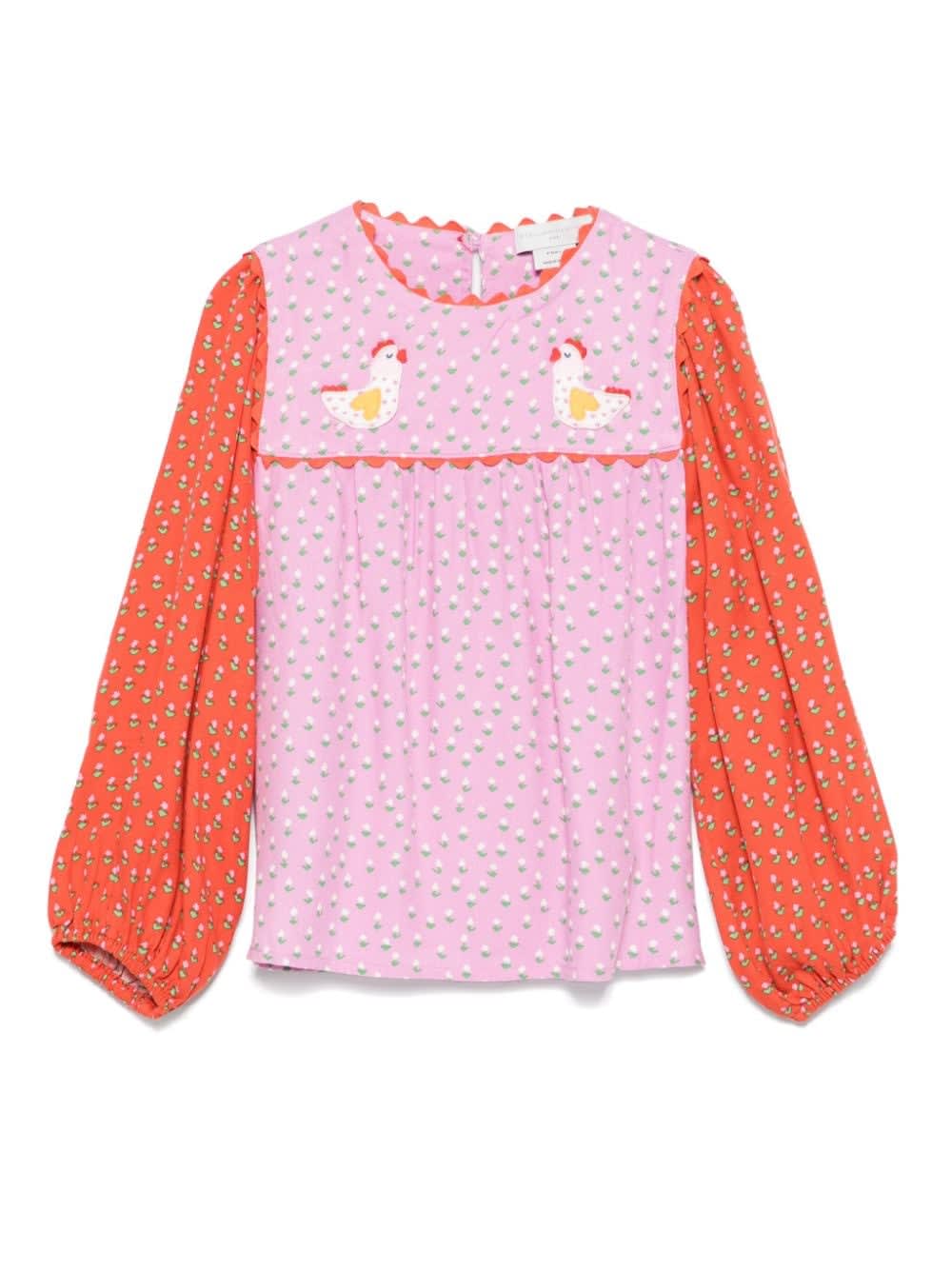 Shop Stella Mccartney Blusa Con Stampa In Pink