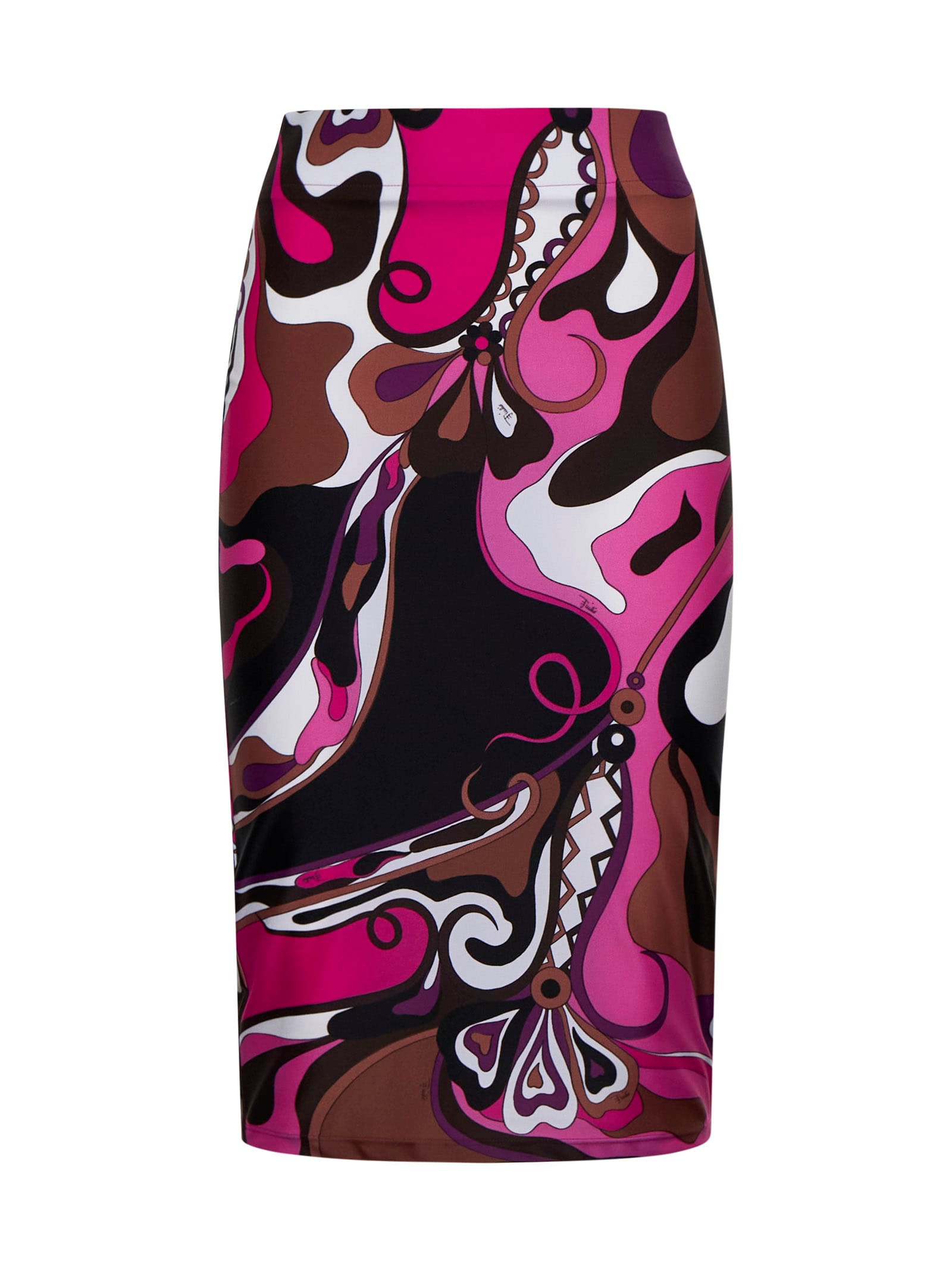 Shop Pucci Skirt In Fuxia/marrone