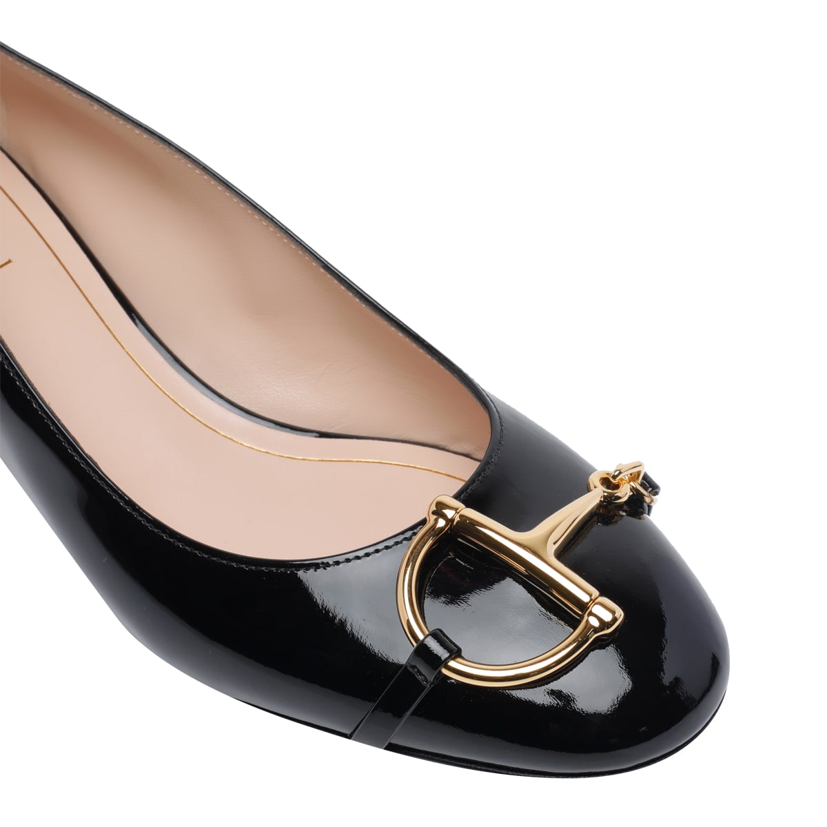 Gucci Half Horsebit Ballet Flats In Black