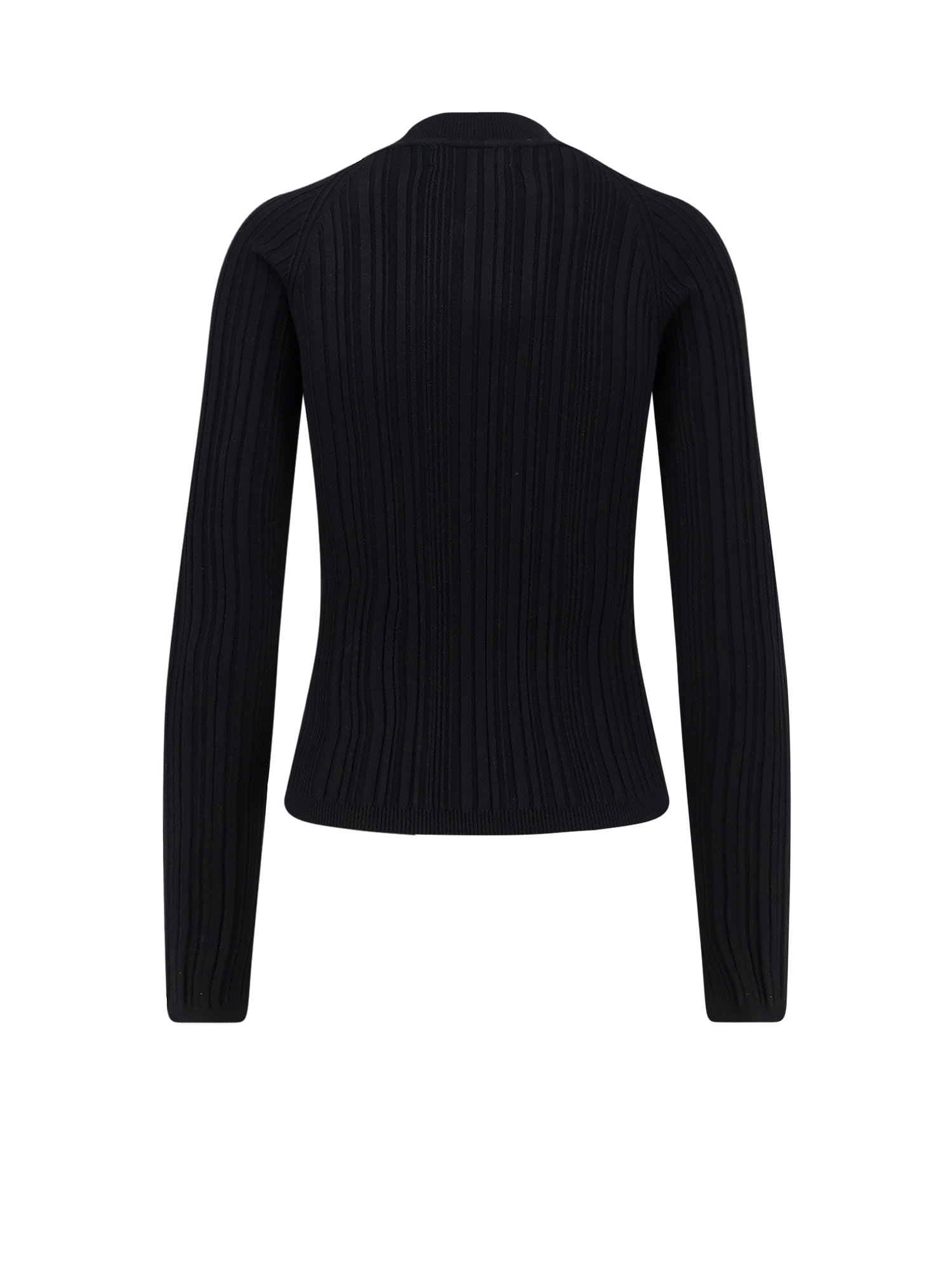 La Petit Robe Di Chiara Boni Ijok Pepper Ribbed Viscose Sweater In Black