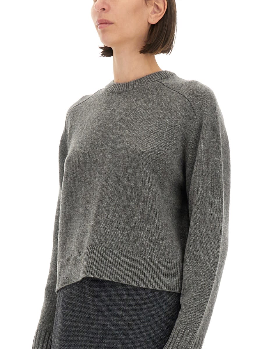 Shop Theory Cashmere Sweater In Qip Light Charcoal