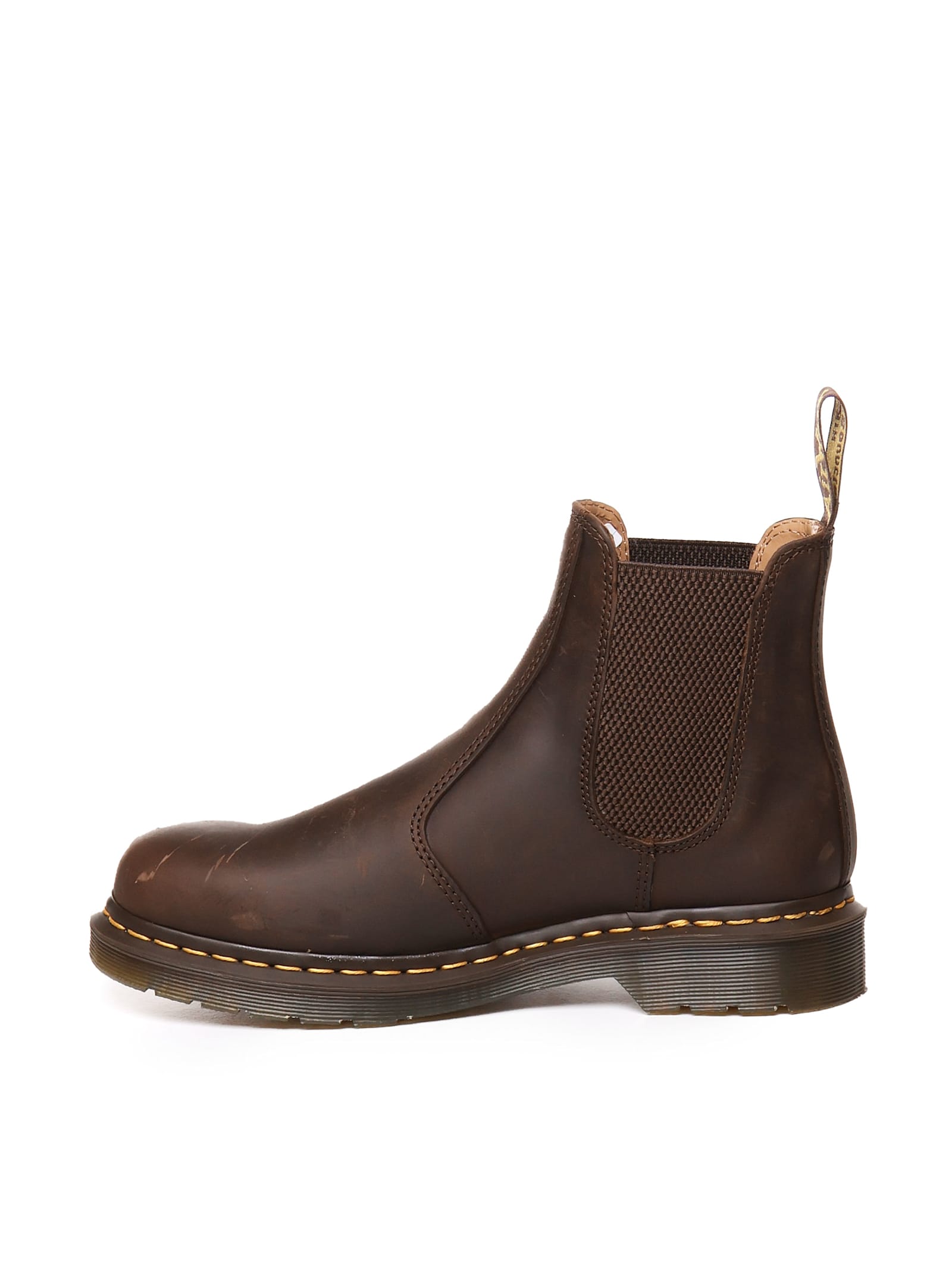 Shop Dr. Martens' Chelsea 2976 Crazy Horse Boots In Dark Brown