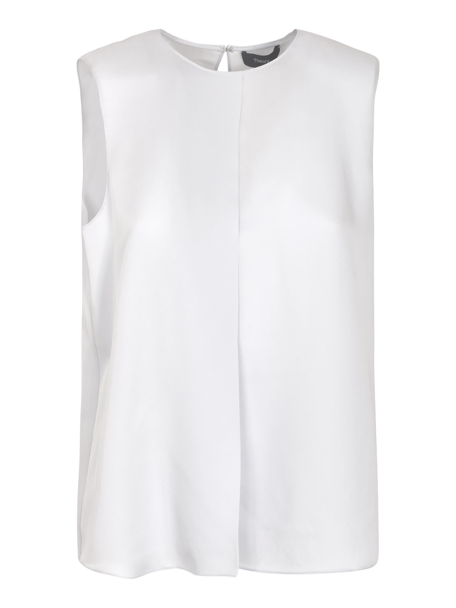 Shop Theory Keyhole Detail Sleeveless Top In Ice