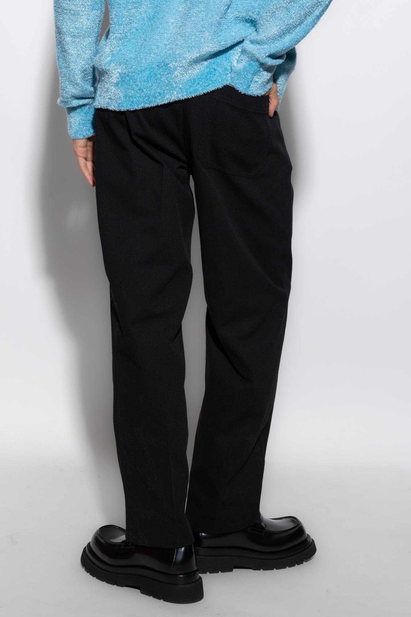 Shop Acne Studios Pleat-front Trousers In Black