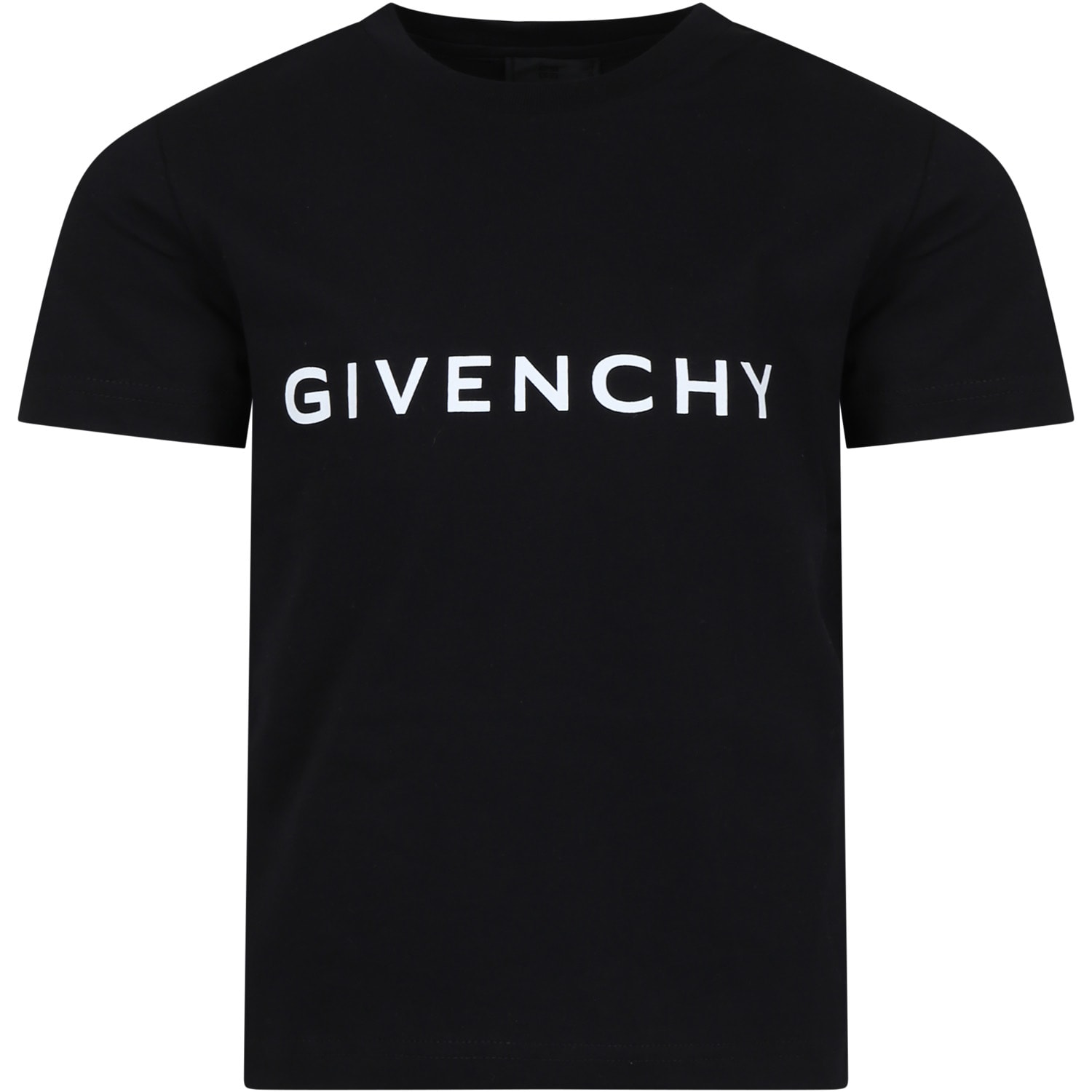 Shop Givenchy Black T-shirt For Kids With Logo