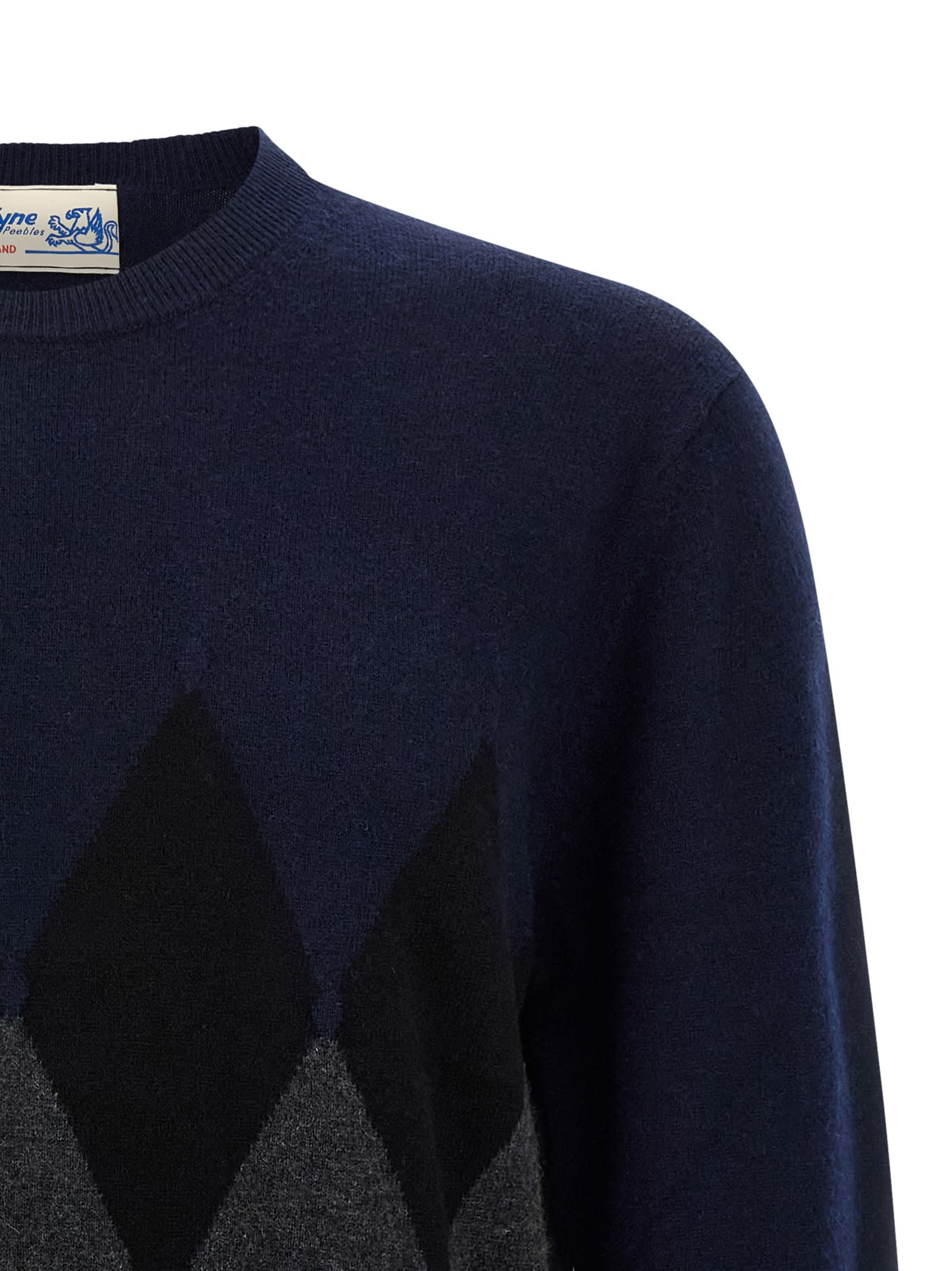Ballantyne Argyle Pattern Sweater Sweaters And Cardigans Blue In Blue