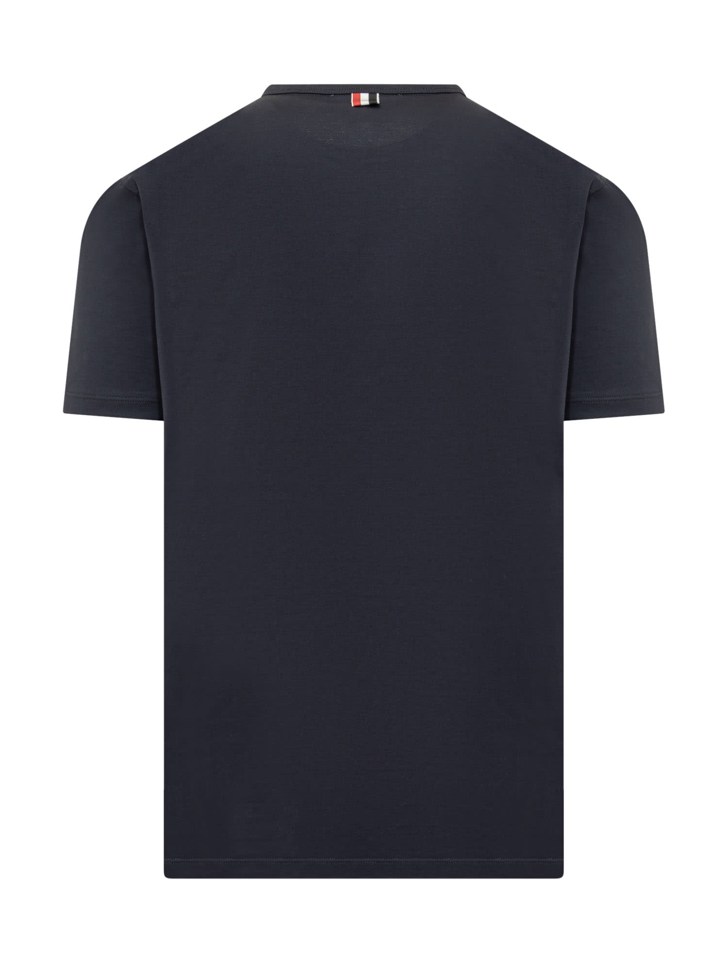 Shop Thom Browne Pocket Tee Shirt In Blu