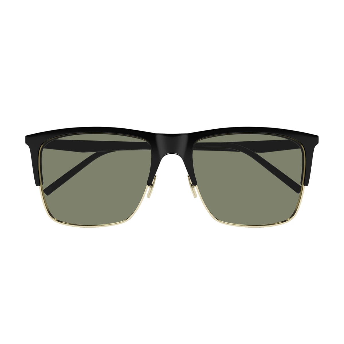 Shop Saint Laurent Sl 768 Linea Sl Logo 001 Black Green Sunglasses