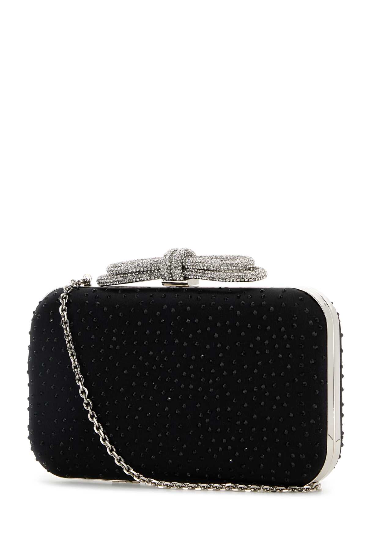 MACH &AMP; MACH BLACK SATIN CLUTCH